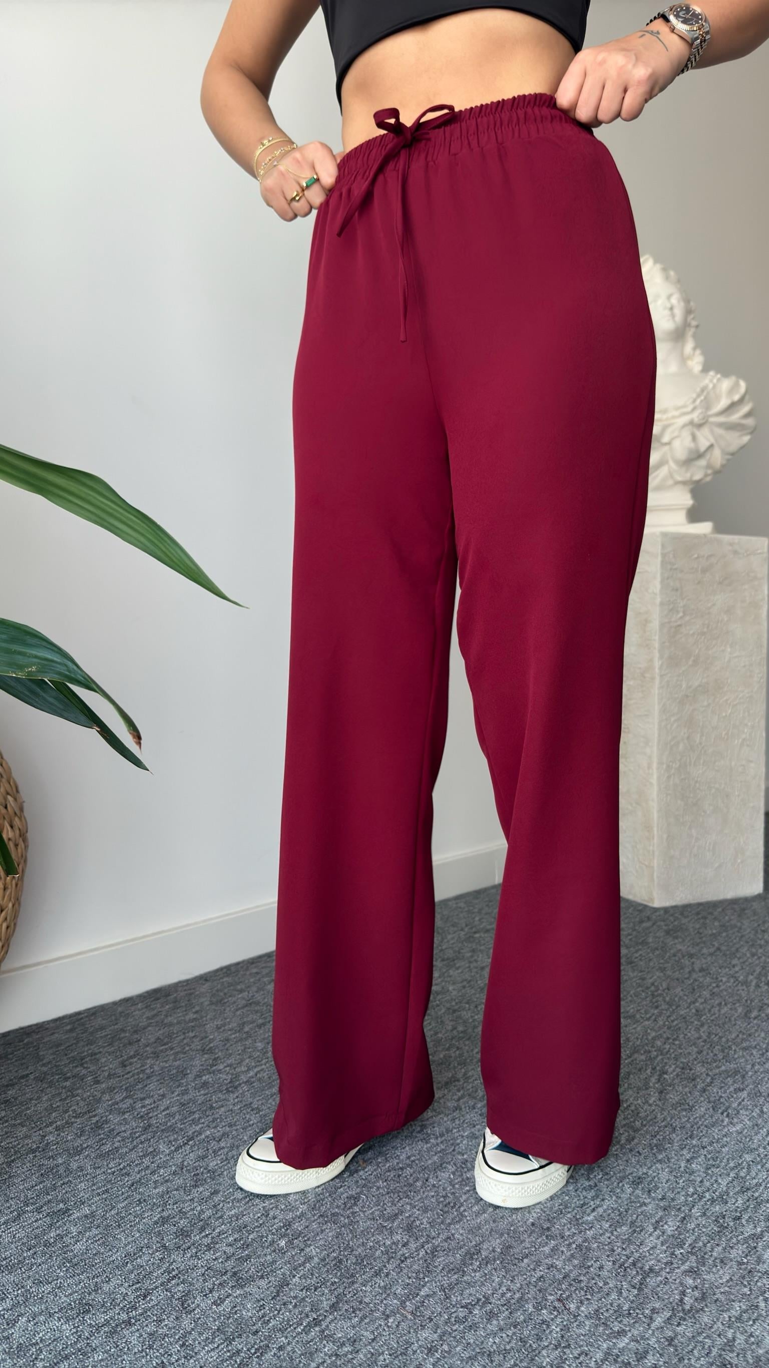Bordo Beli Stoperli Double Takım