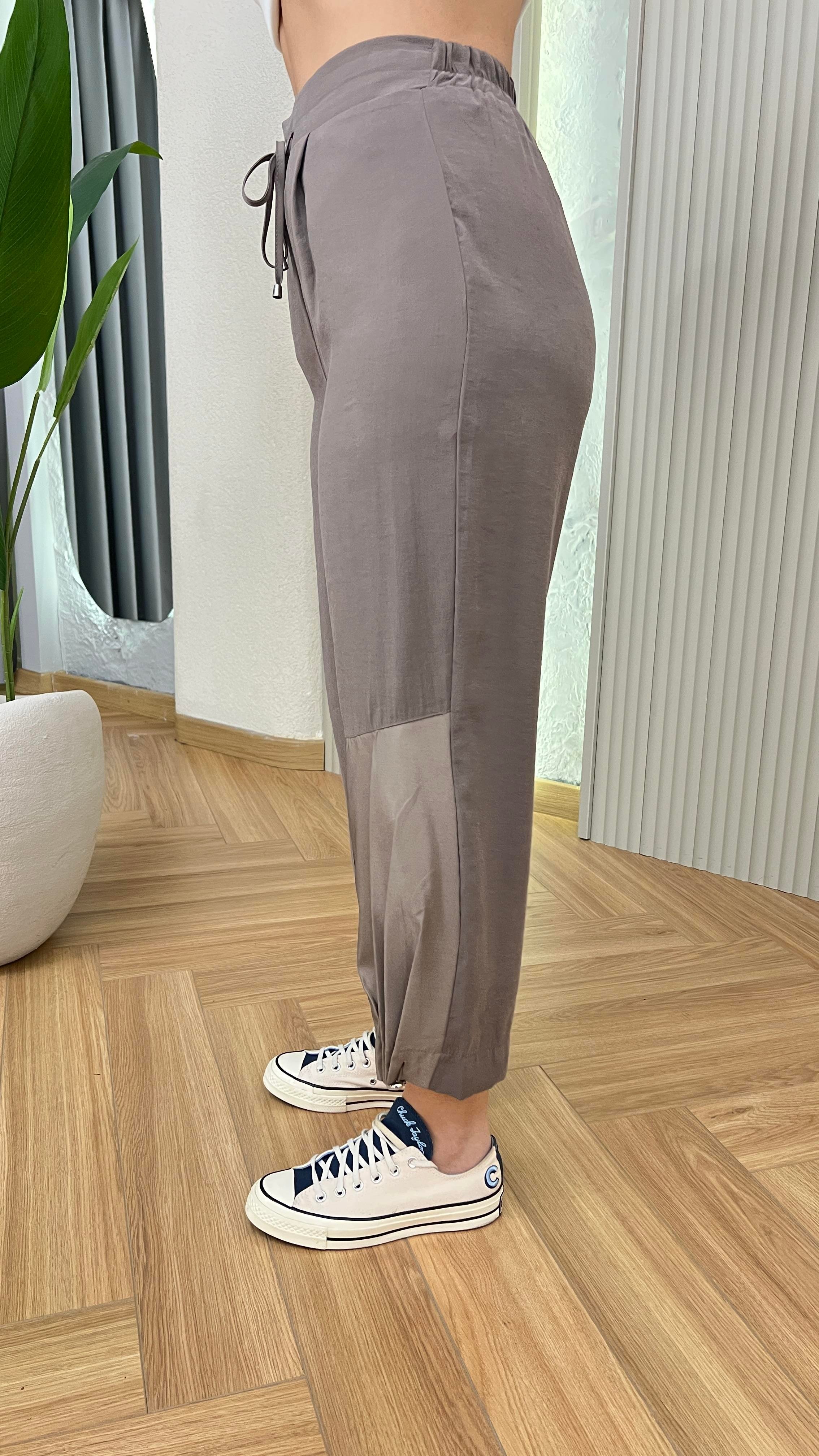 Vizon Resal Paraşüt Detaylı Arkası Lastikli Tensel Pantolon