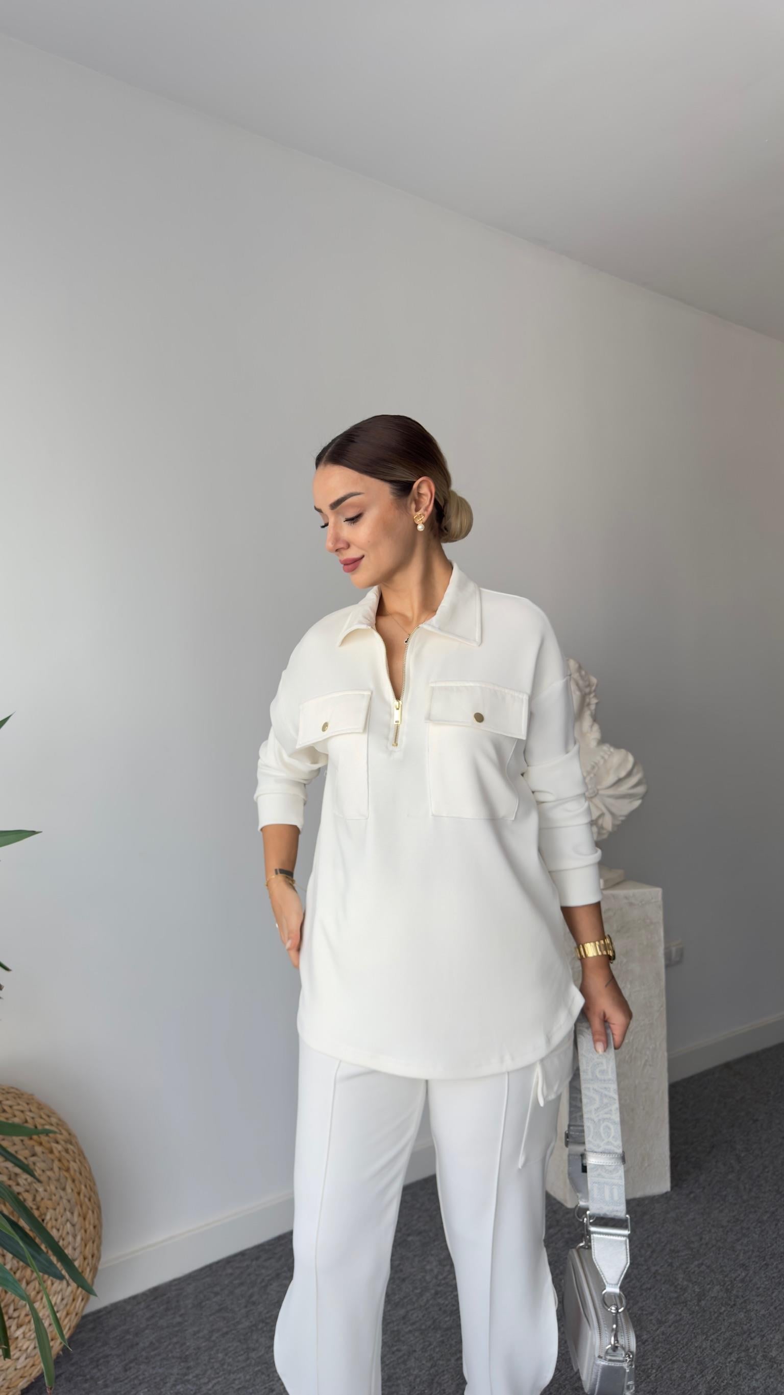 Viba Ntwrk Model Modal Beyaz Eşofman Takımı