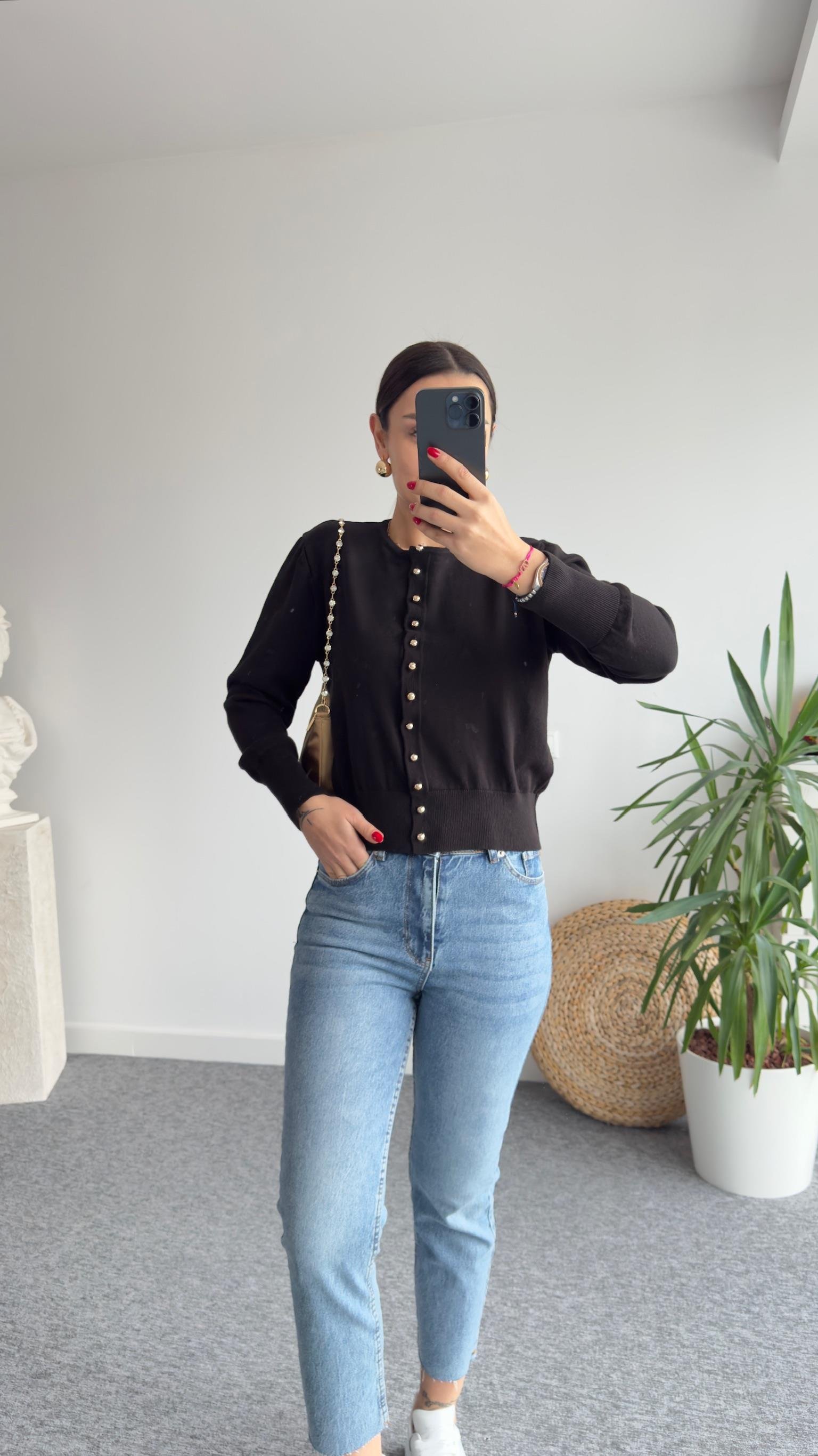 Top Düğme Zra Model Triko Hırka