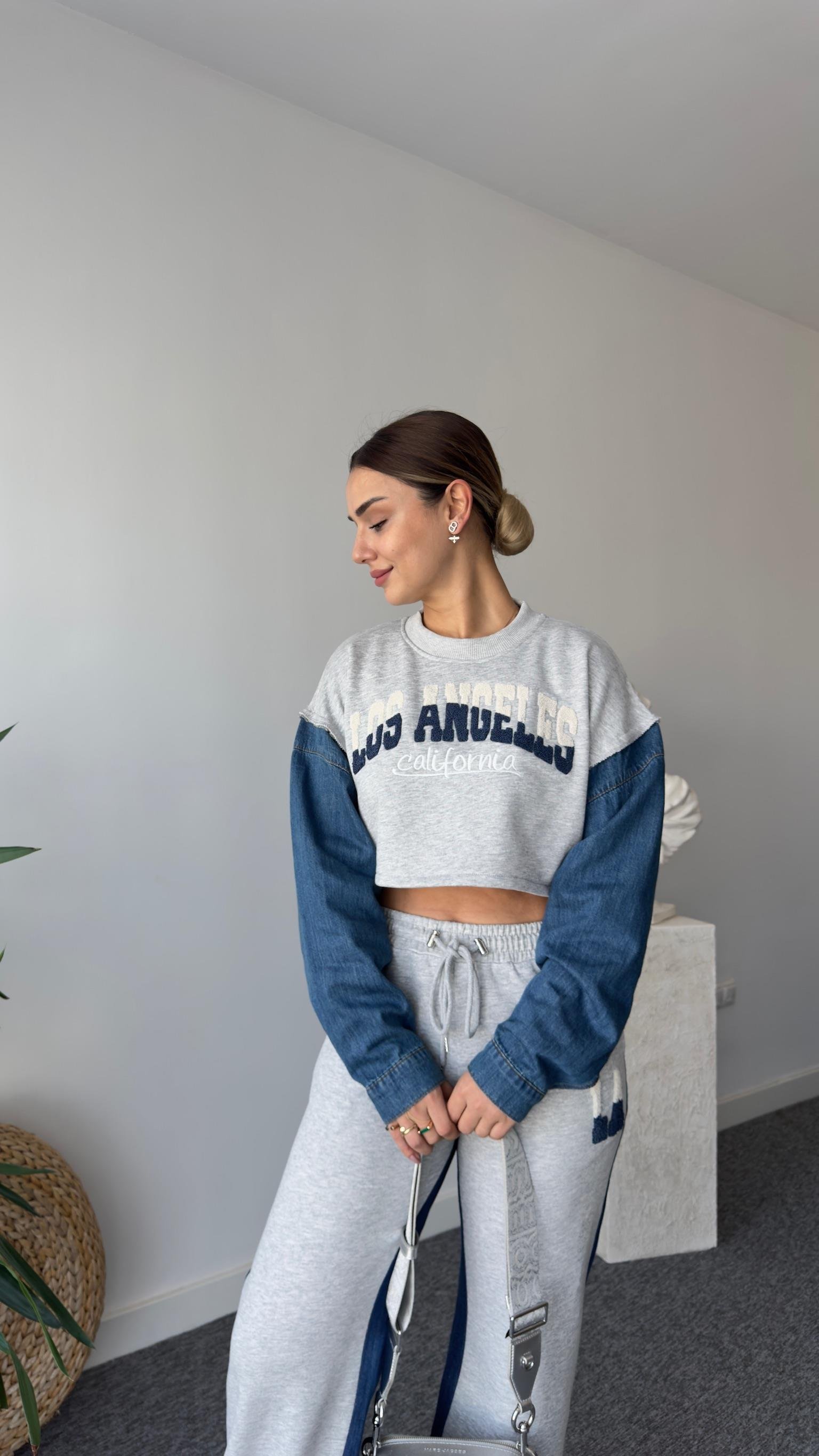Brews Kollar Kotlu Gri Sweatshirt