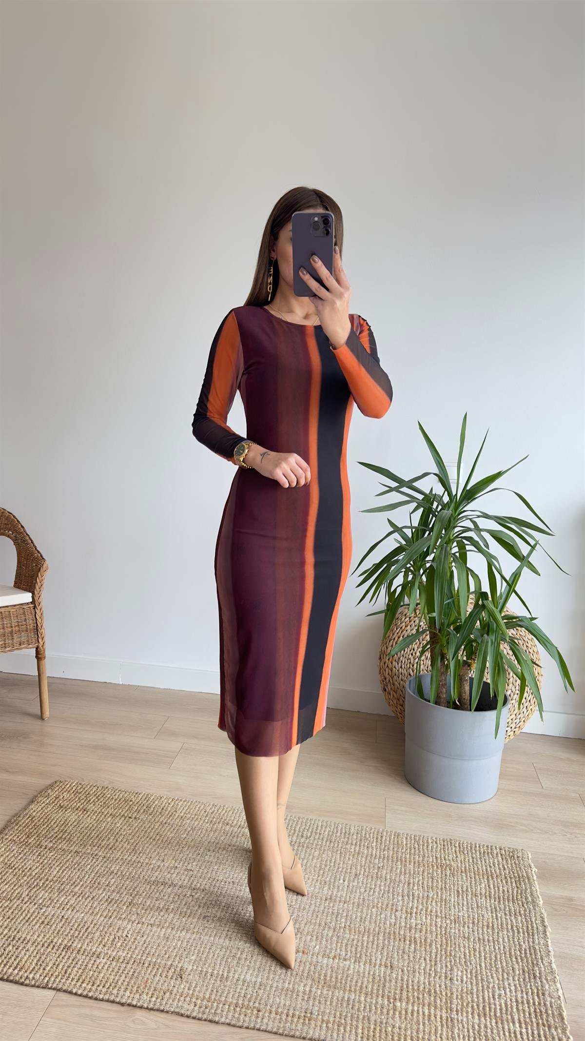 Zra Model Renk Geçişli Batik Elbise 