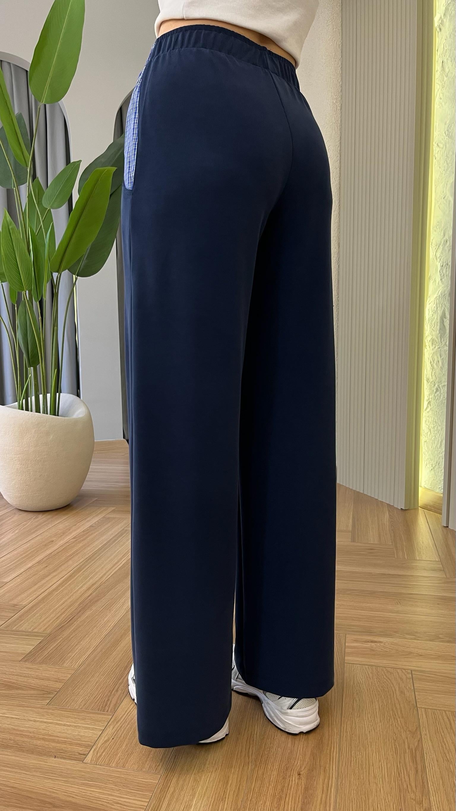 Lacivert Slage Premium Gömlek Pantolon Takım