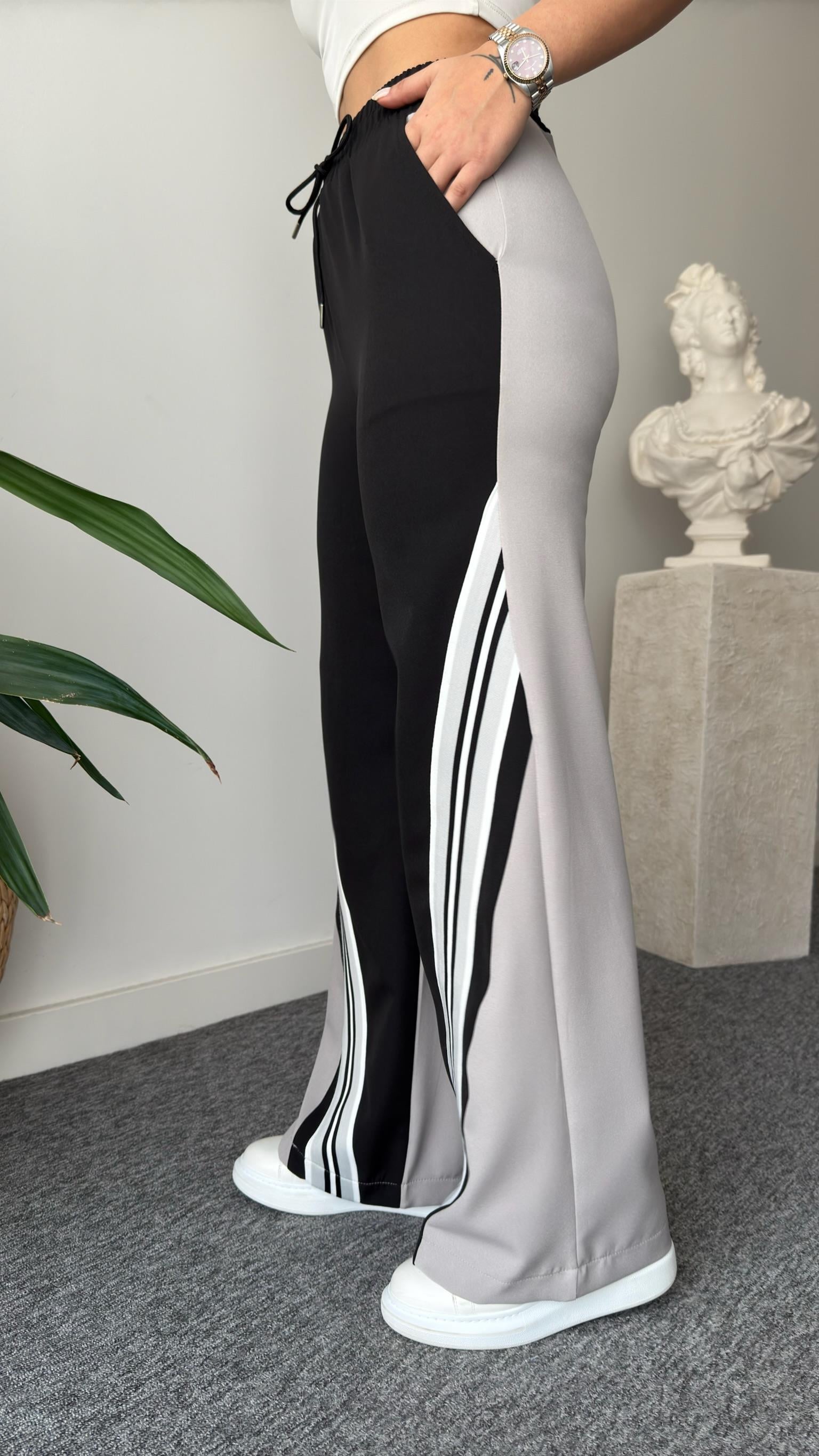 Şeritli Pantolon Blazer Ceket Takım
