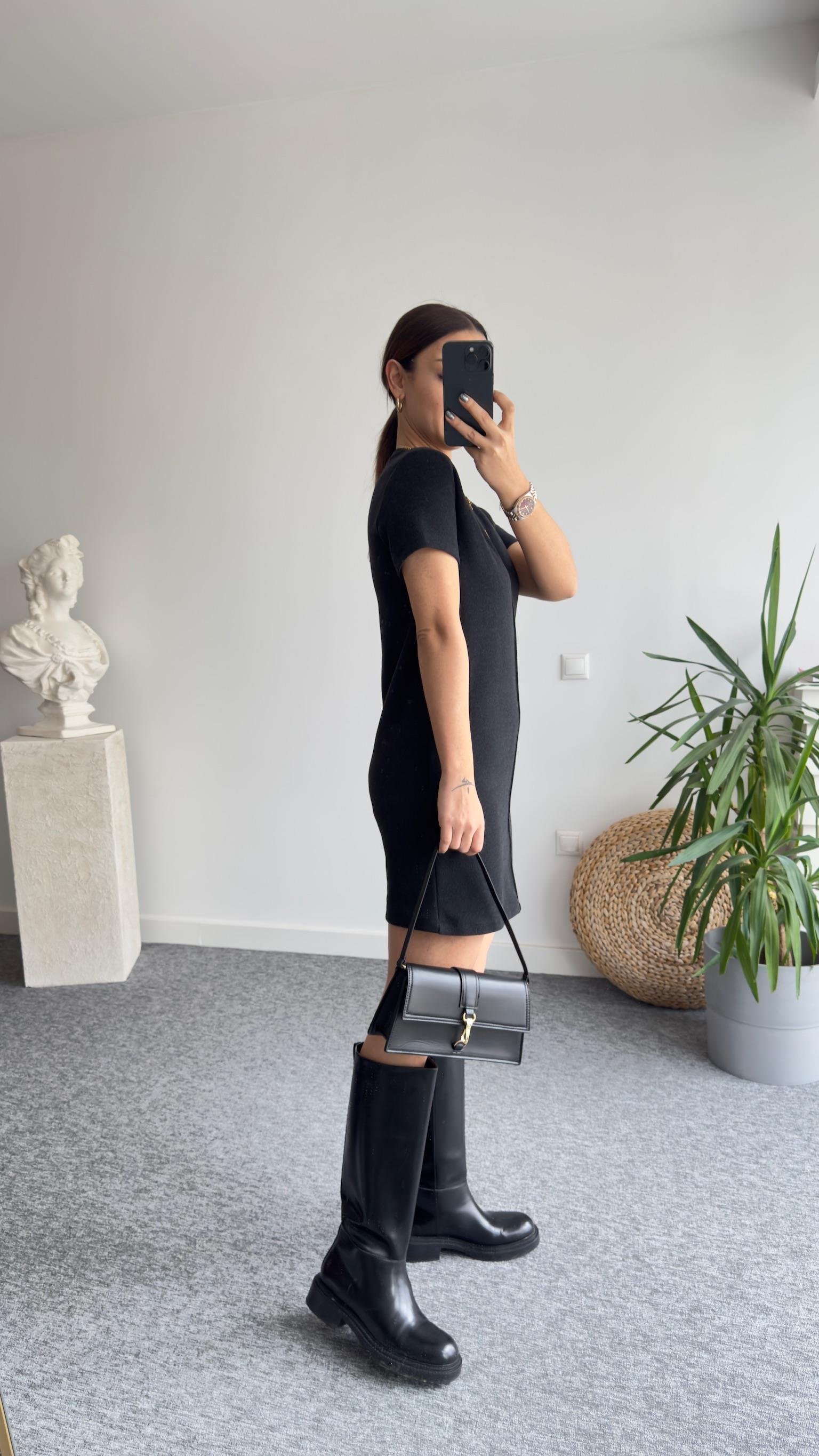 Selanik Zra Model Antrasit Elbise 
