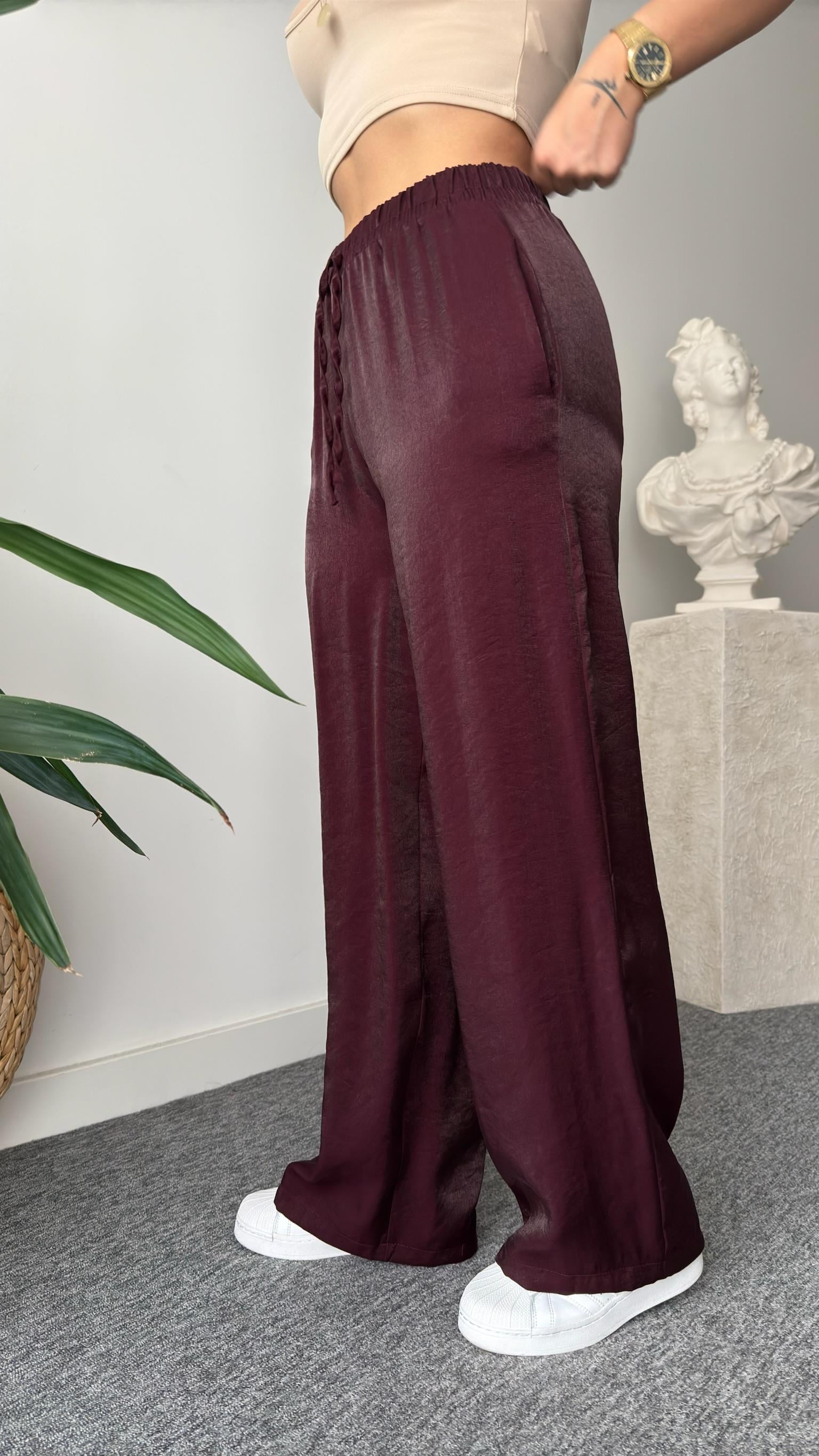 Bordo Vuaye Cep Detaylı Takım