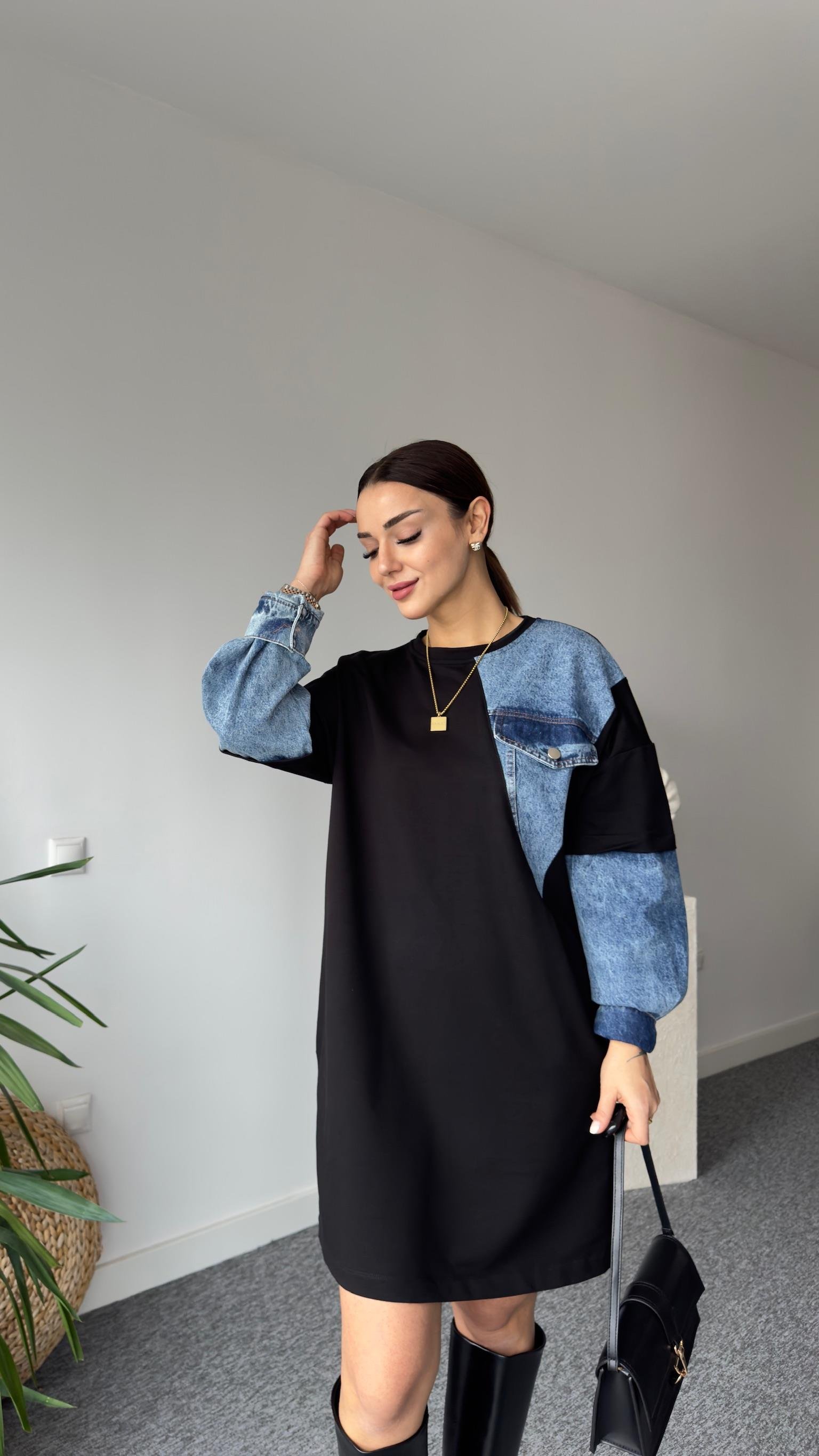 Brodi Kot Detaylı Cepli Sweat Elbise