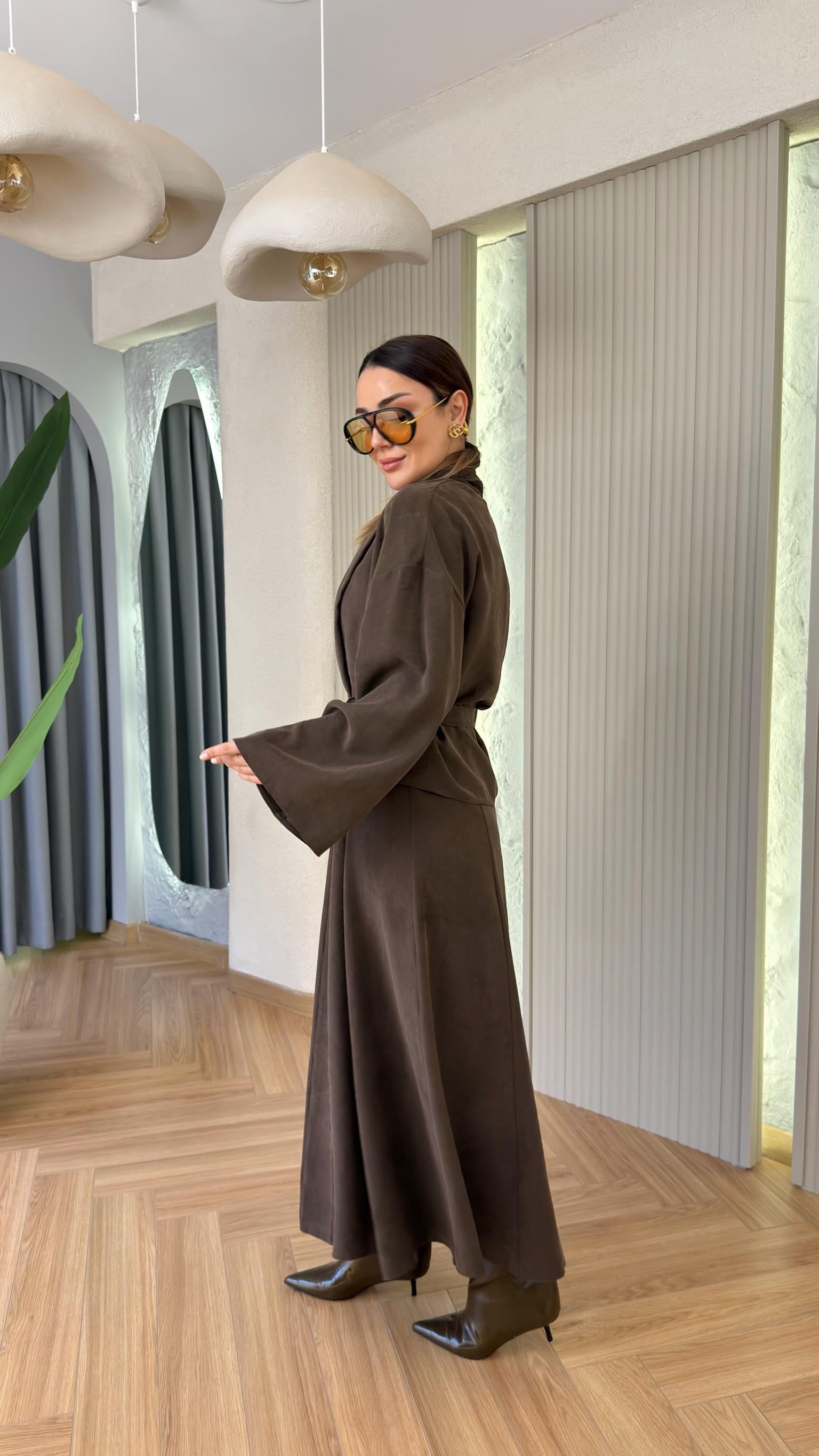 Kahve Lucile Premium Tensel İkili Takım