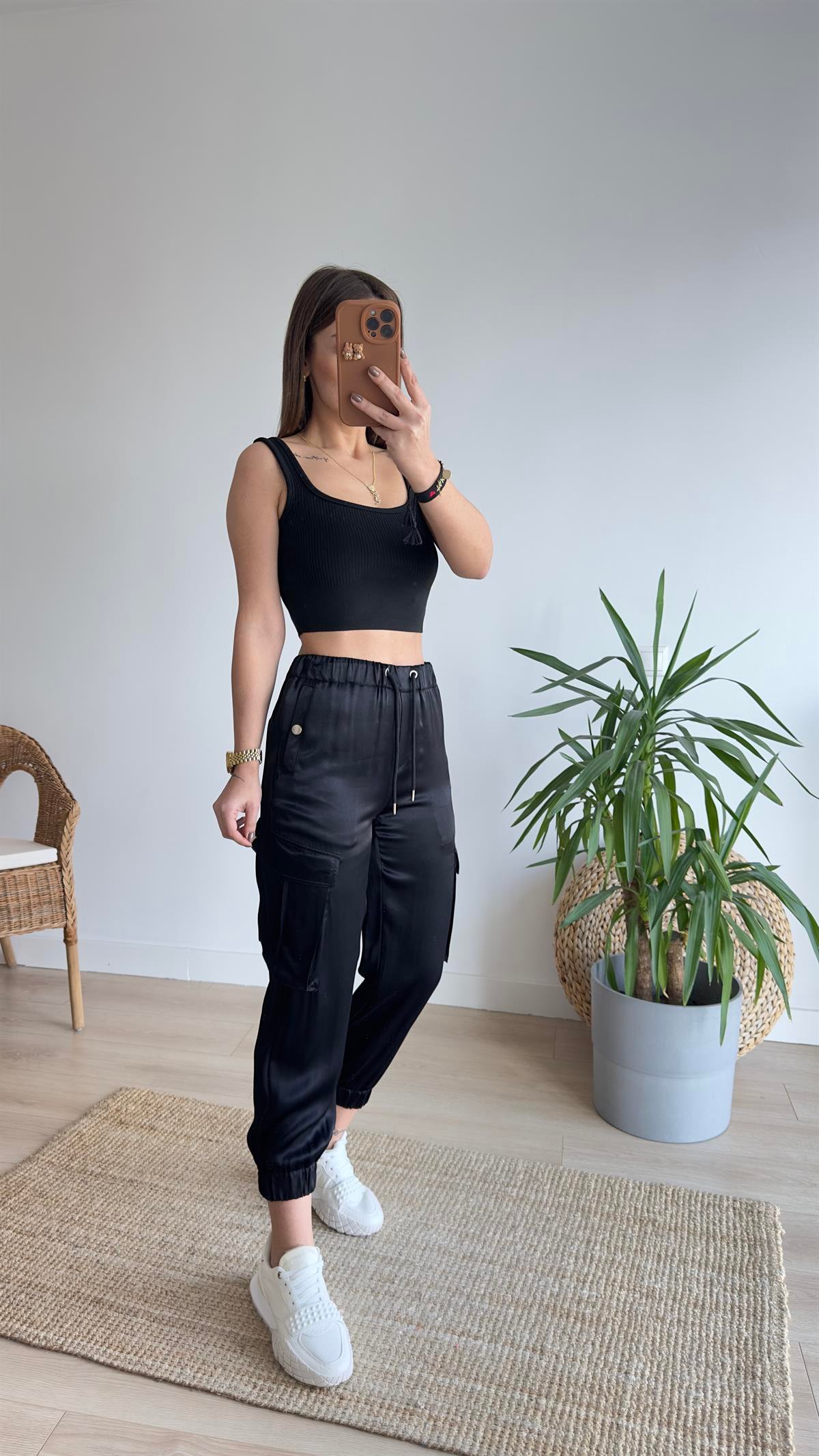 Saten Jogger Pantolon