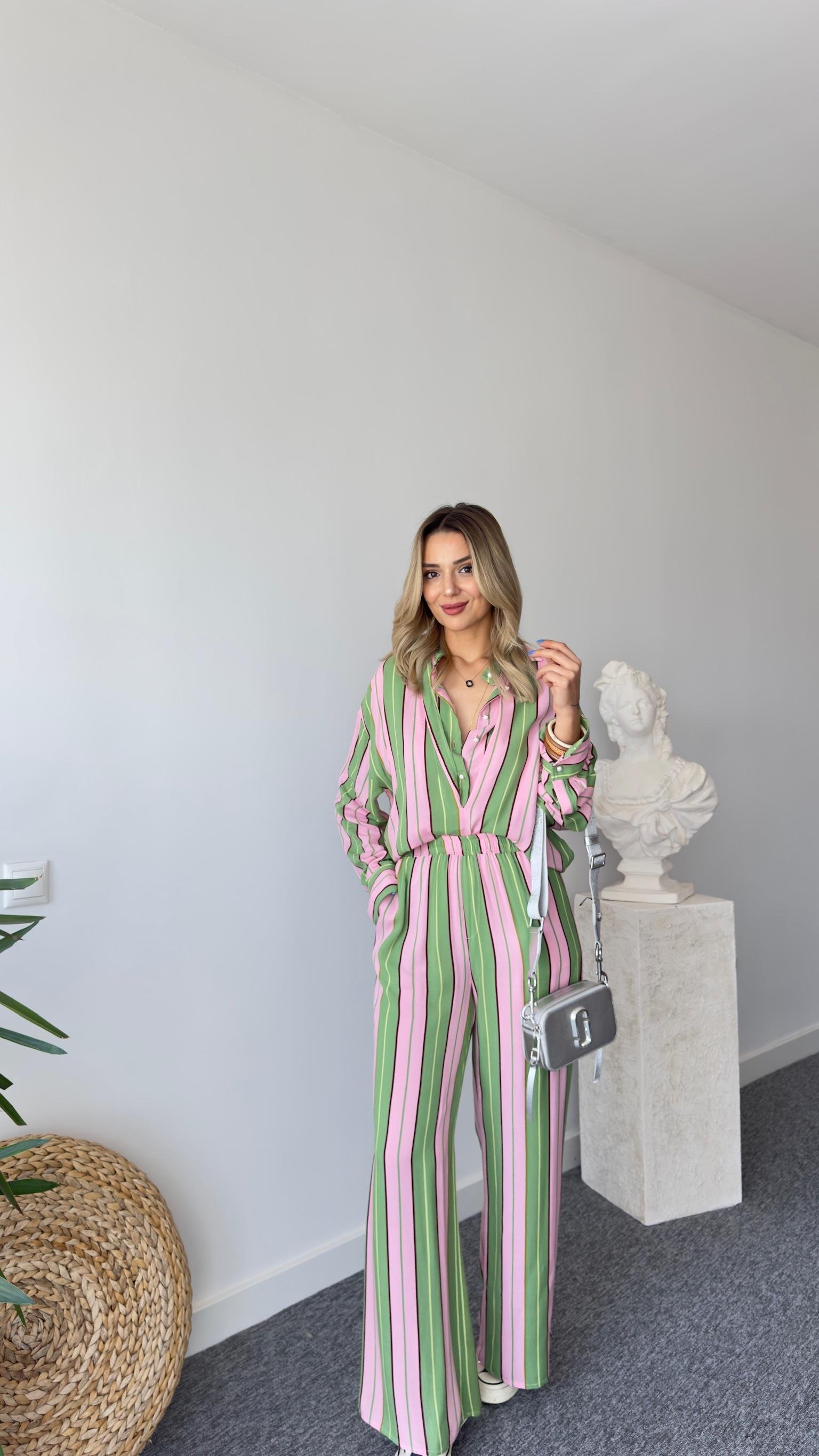 Zra Model Çizgili Renkli Takım