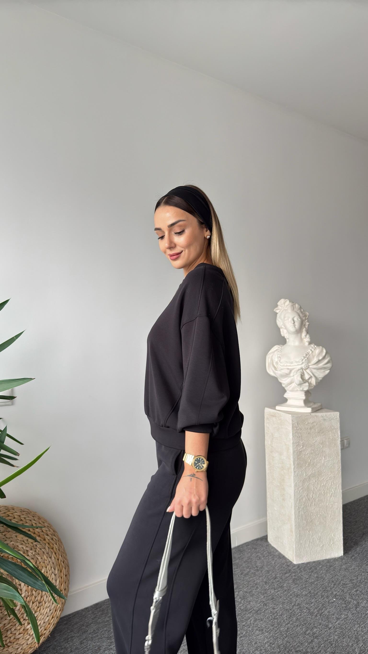 Batte Bisiklet Yaka Antrasit Modal Takım