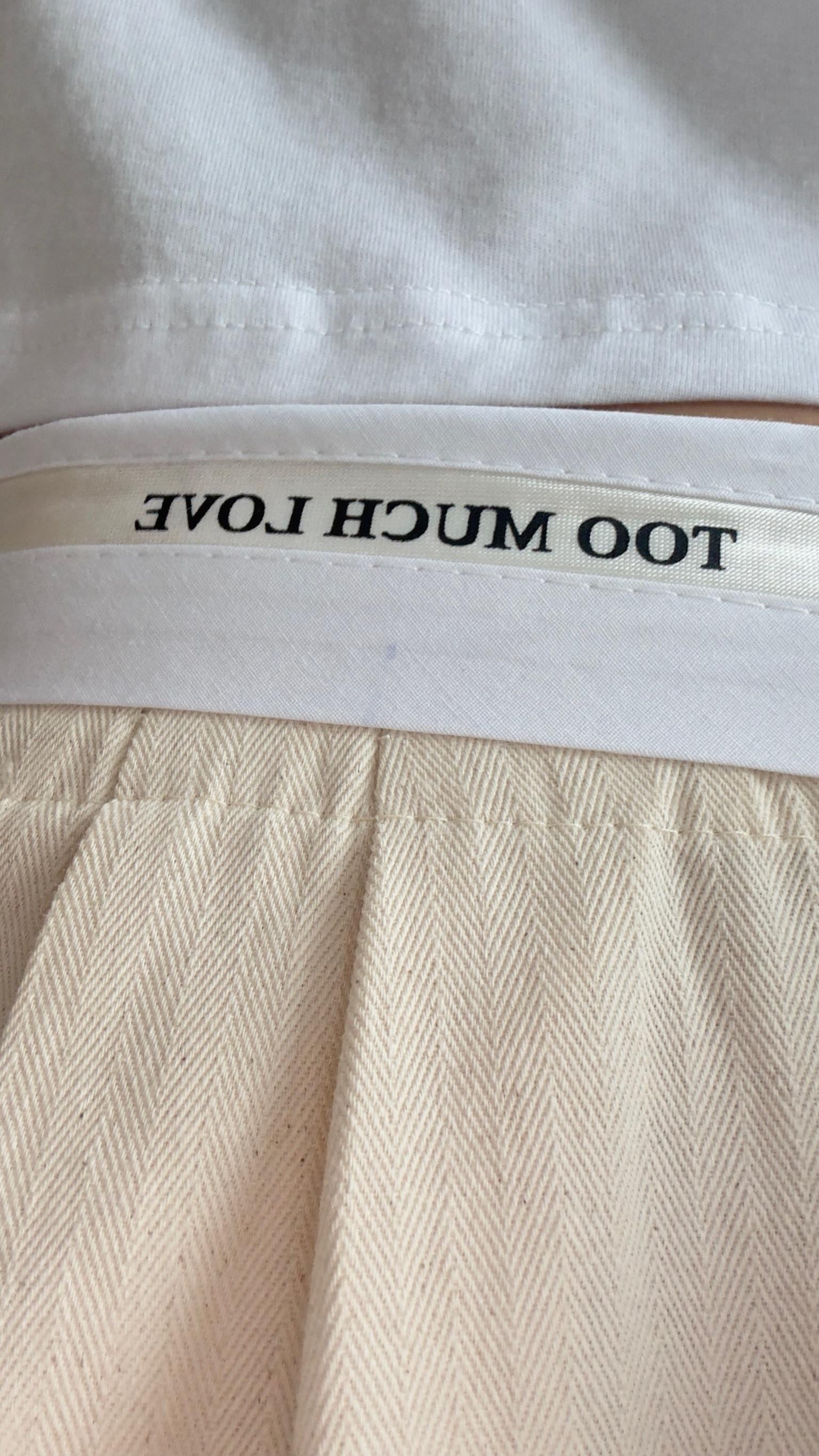 Lium Bel Yazı Detaylı Keten Pantolon