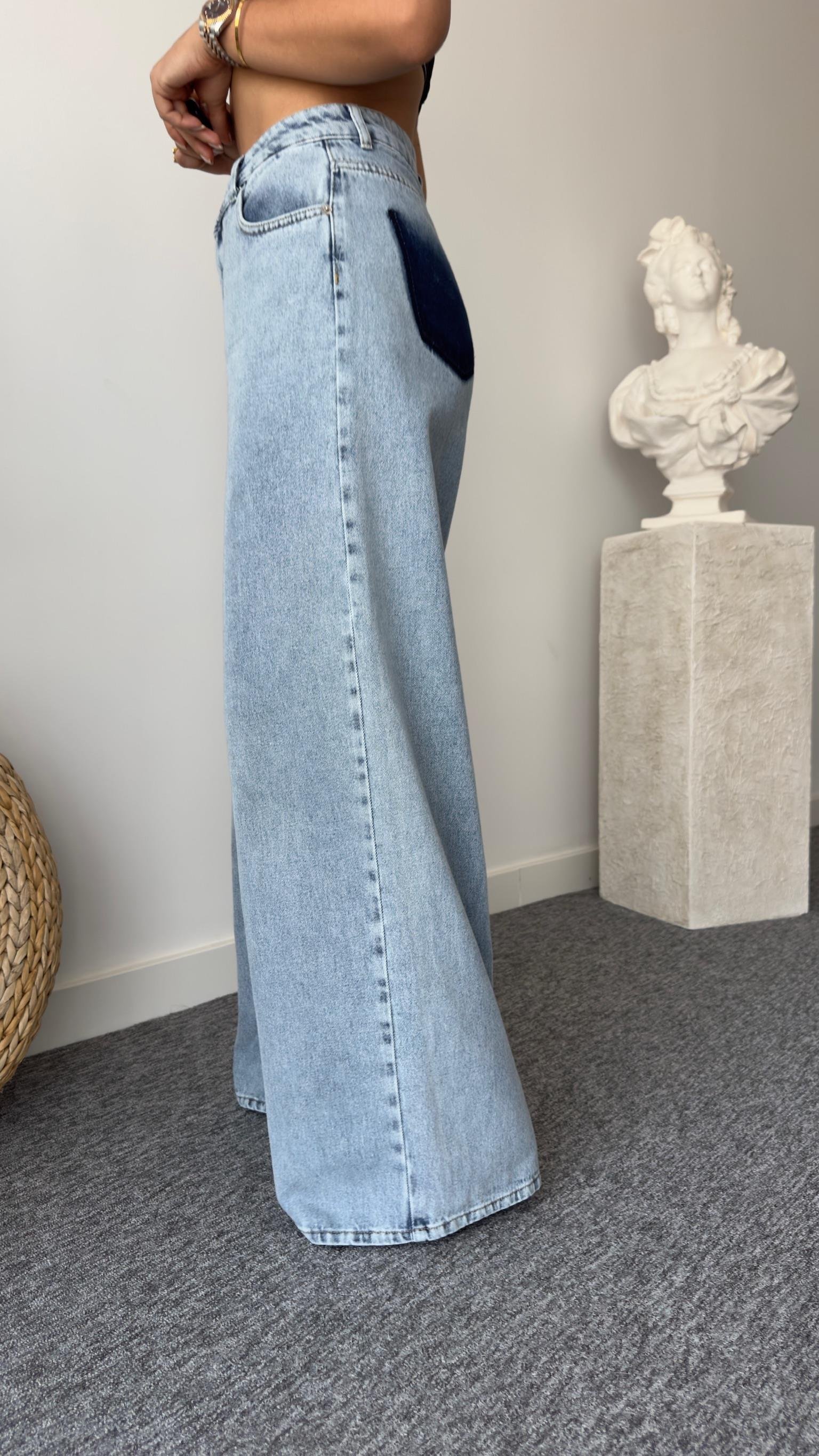 Maggie Bol Paça Mavi Pantolon