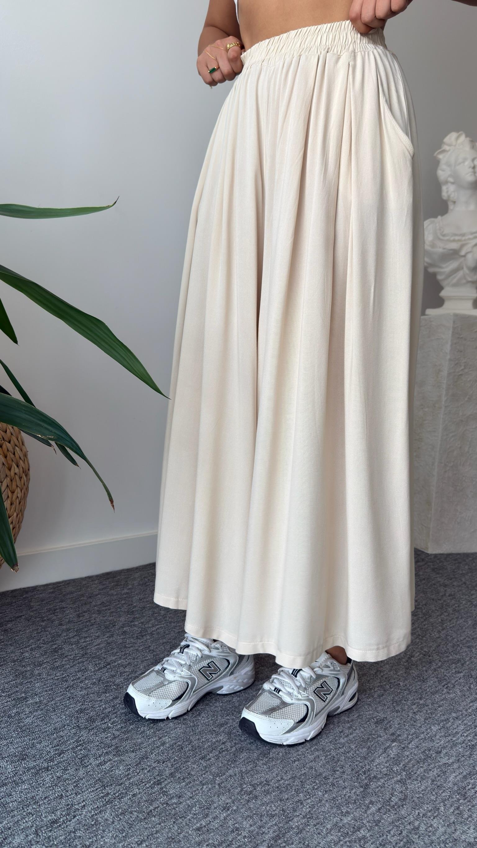Bej Loreto Bol Paça Pantolon