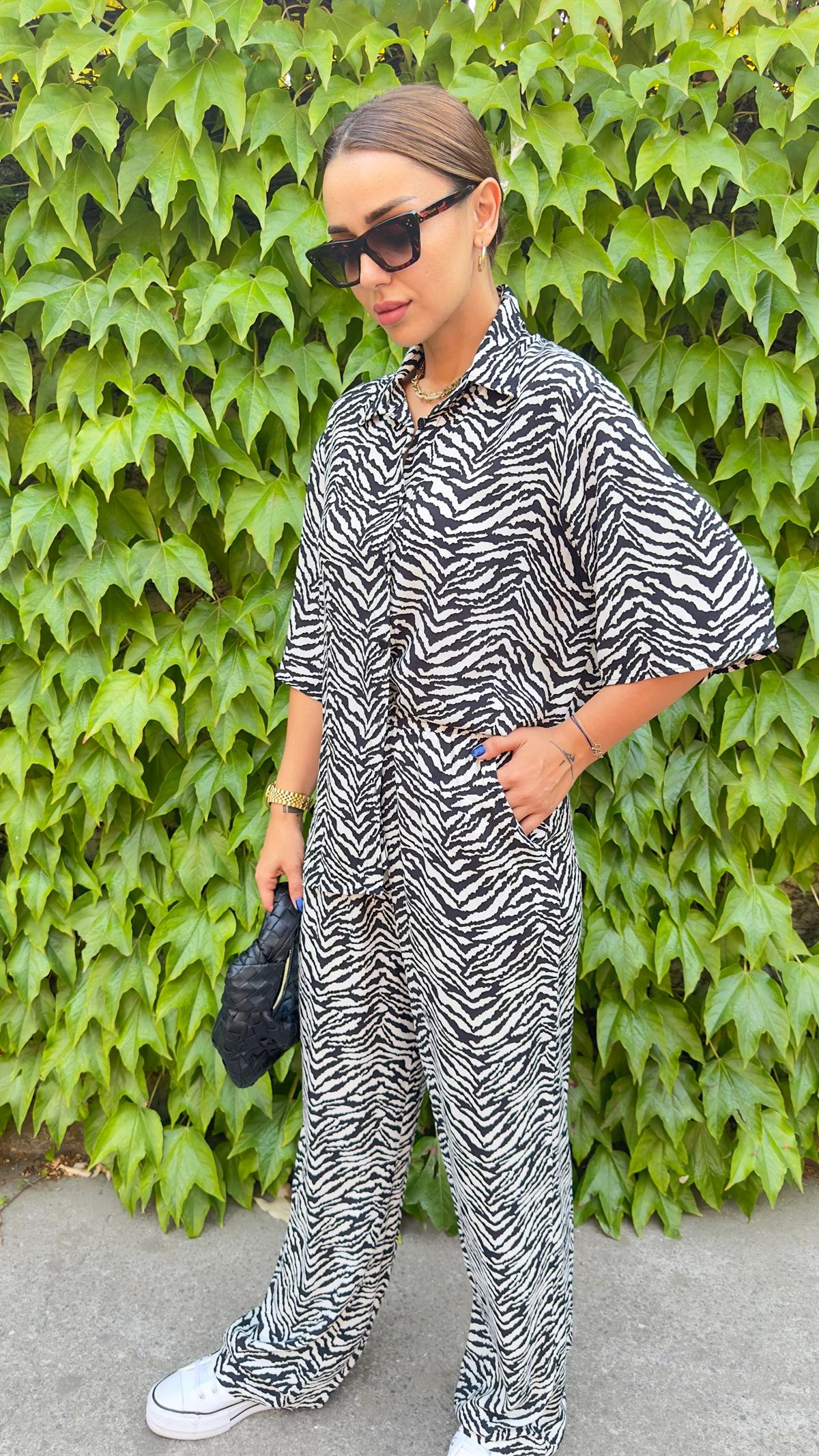 Orj Marka Zebra Desen İkili Takım