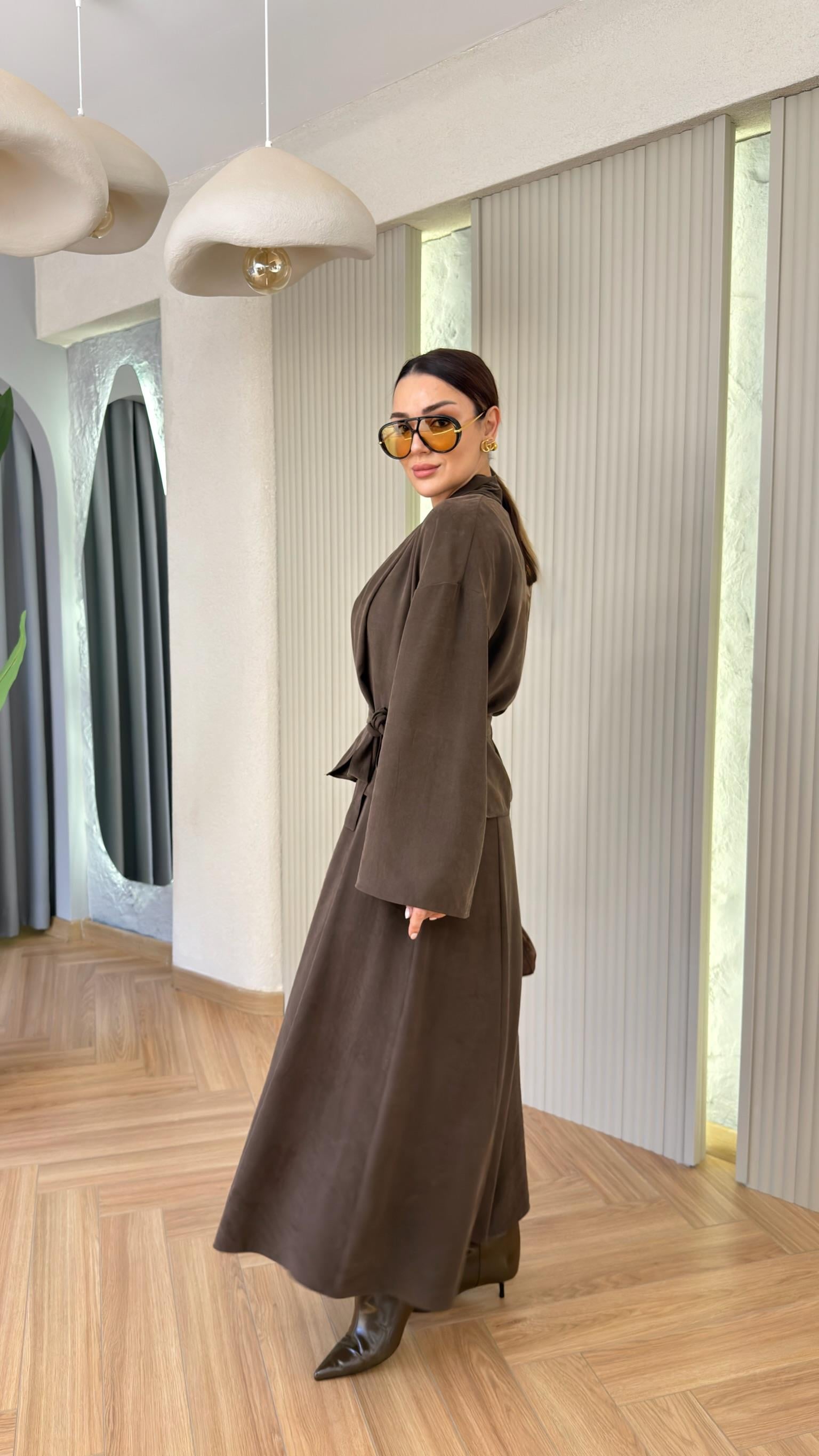 Kahve Lucile Premium Tensel İkili Takım