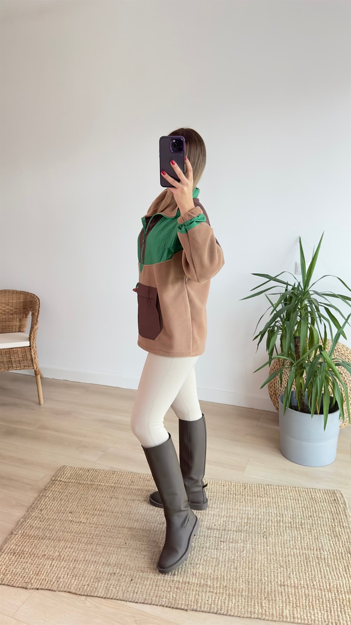 Paraşüt Garnili Polar Sweat