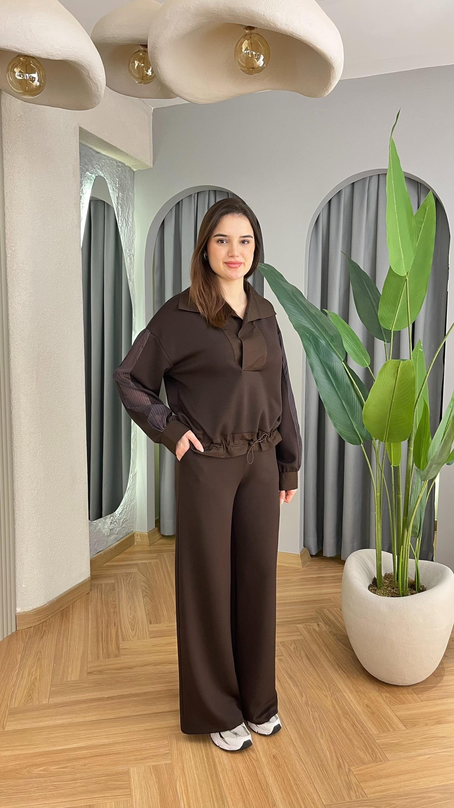 Santino Kollar Organze Gömlek Yaka Modal Takım