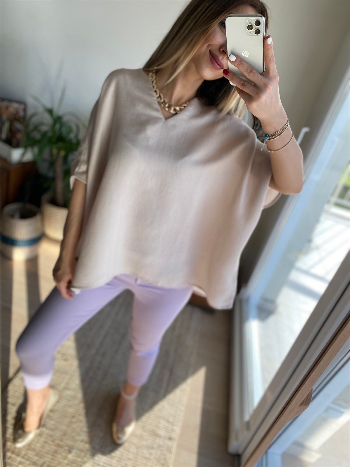 Lila Havuç Pantolon