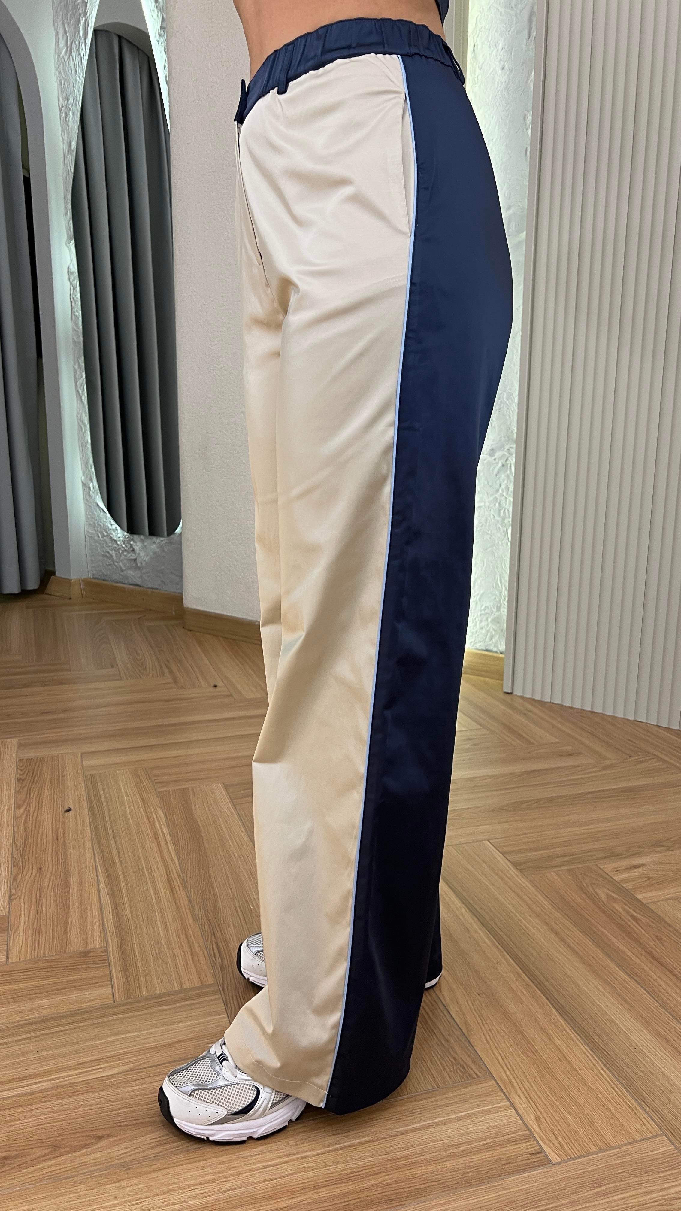 Tio Tok Saten Çift Renk Premium Pantolon