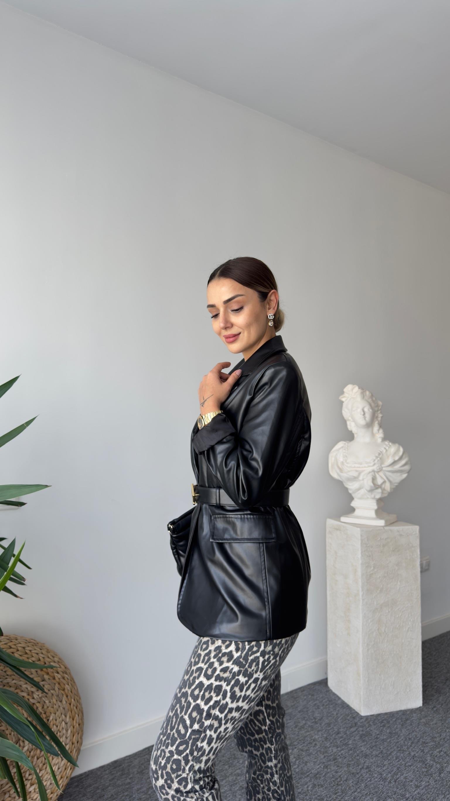 Davizan Tek Düğme Siyah Blazer Ceket