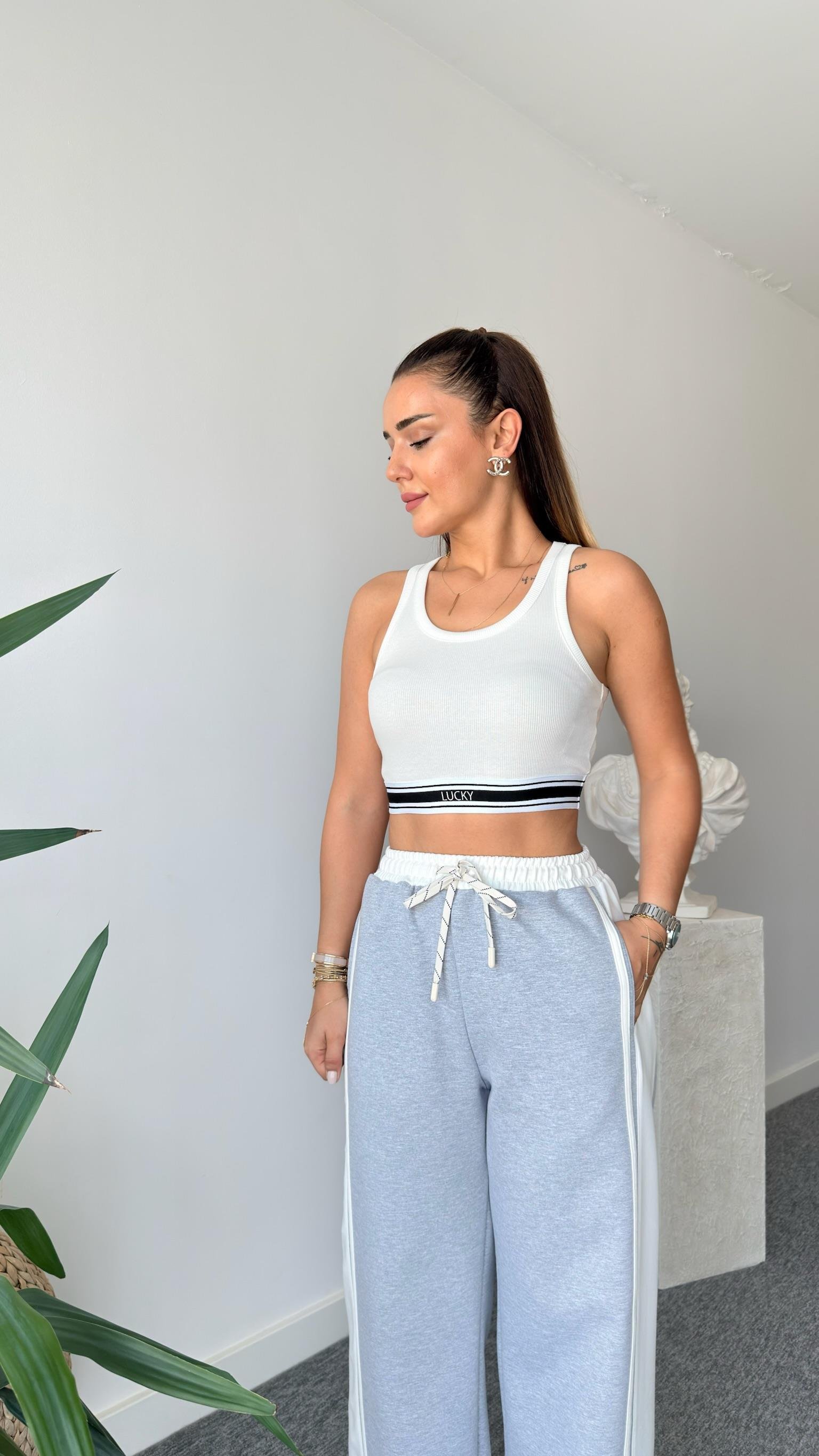 Fitilli Lucky Yazılı Atlet