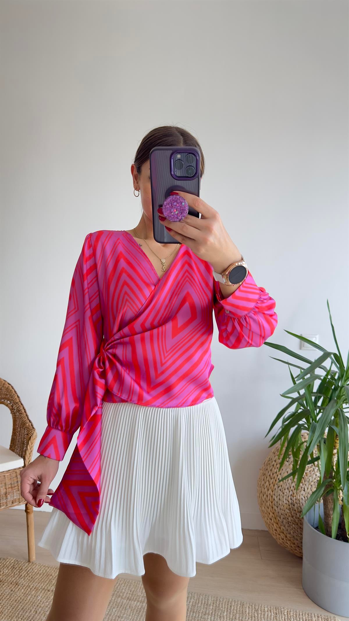 Leon Marka Model Kruvaze Bluz