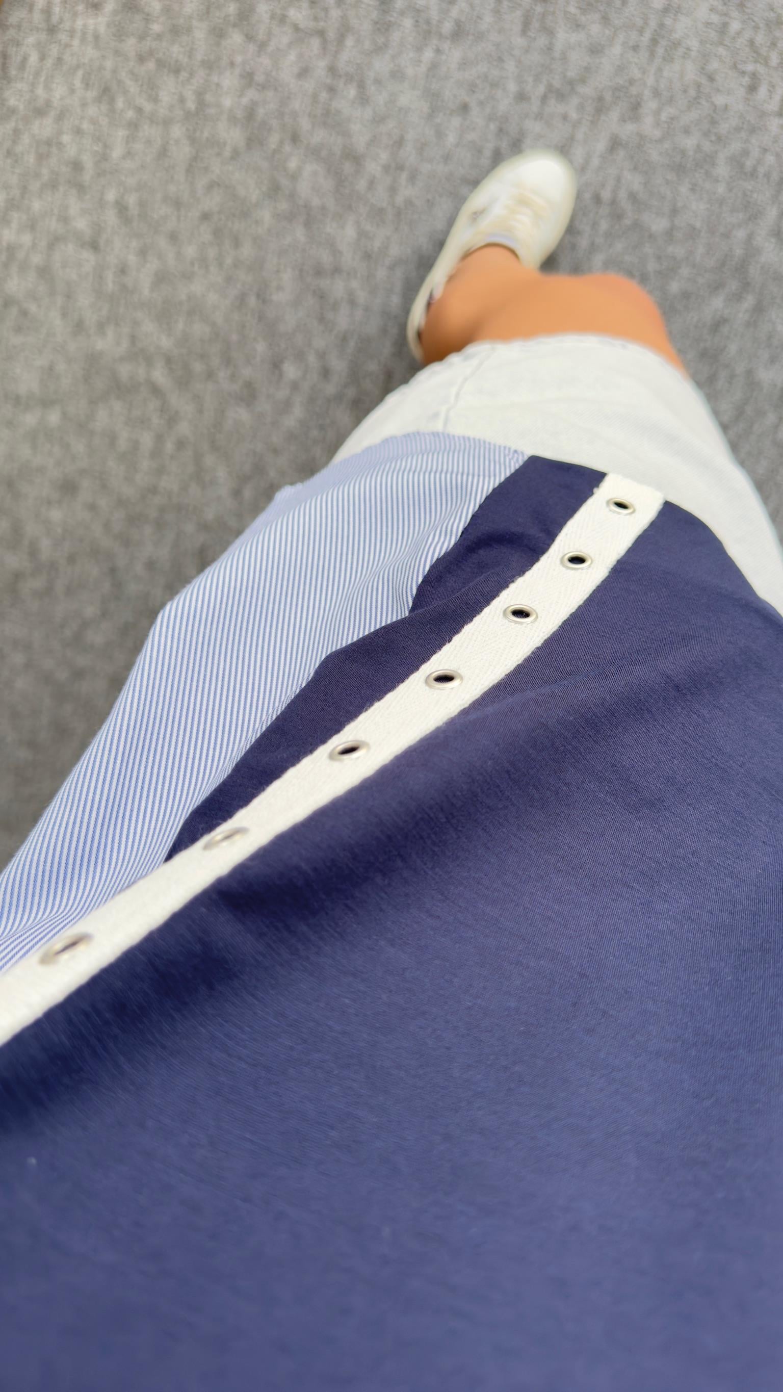 Sırt Poplin Detay Düğmeli Laci Modal Tshirt