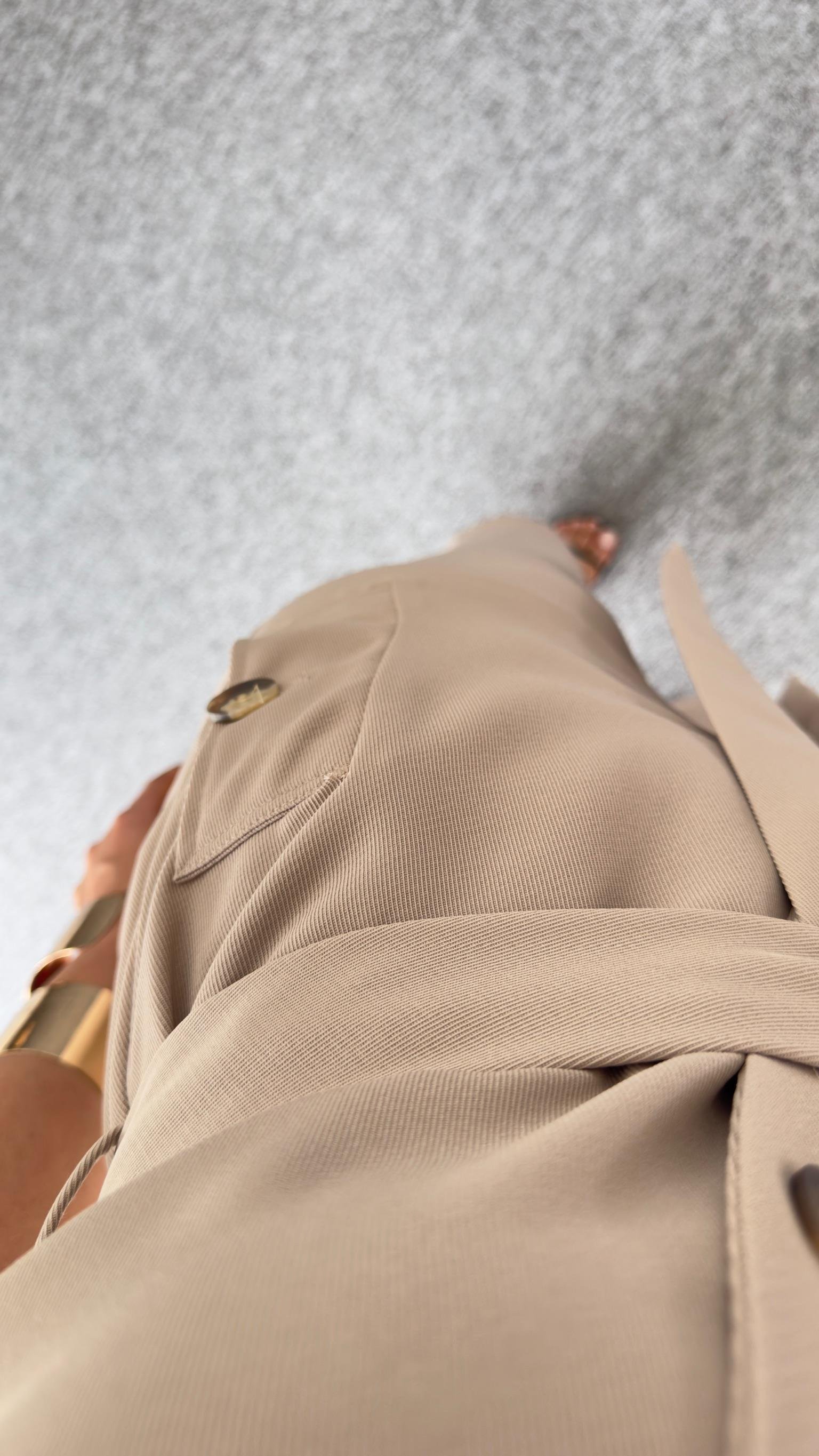 Pein Orj Marka Kuşaklı Bej Tulum