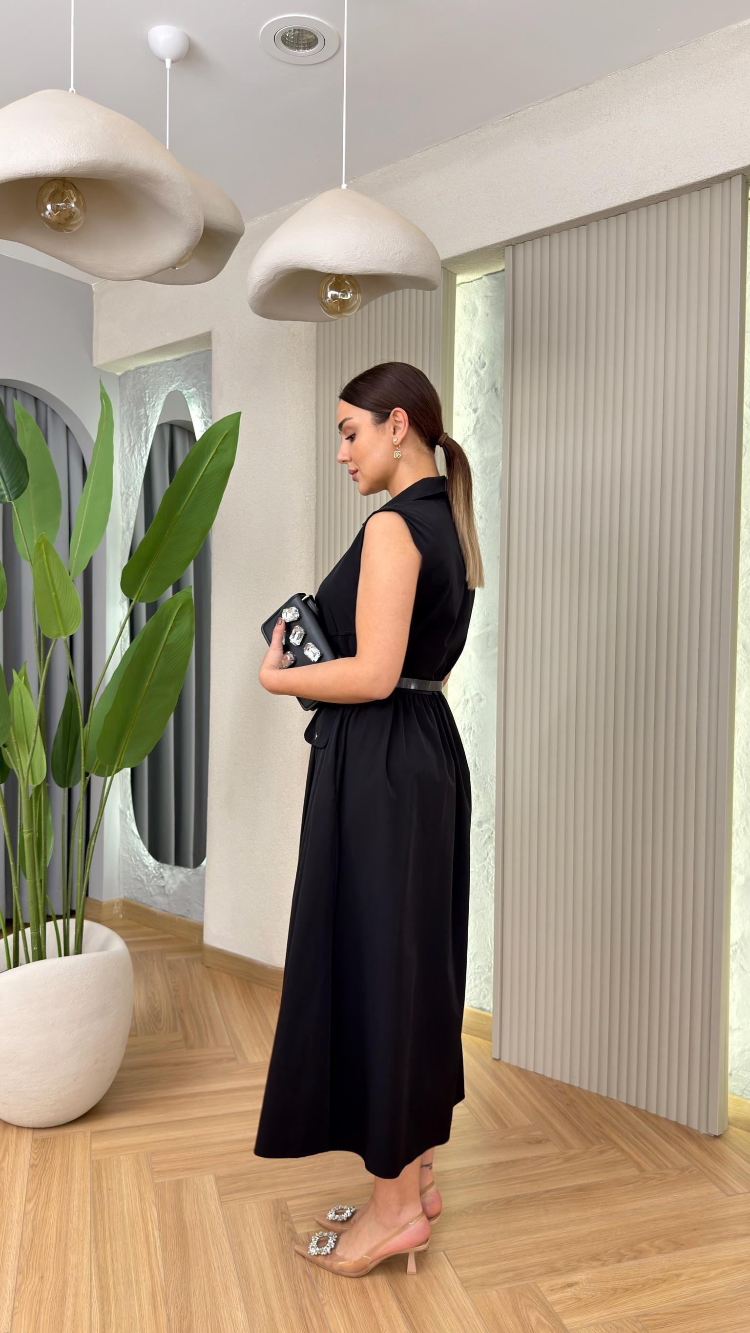 Ntwrk Model Fermuarlı Midi Elbise