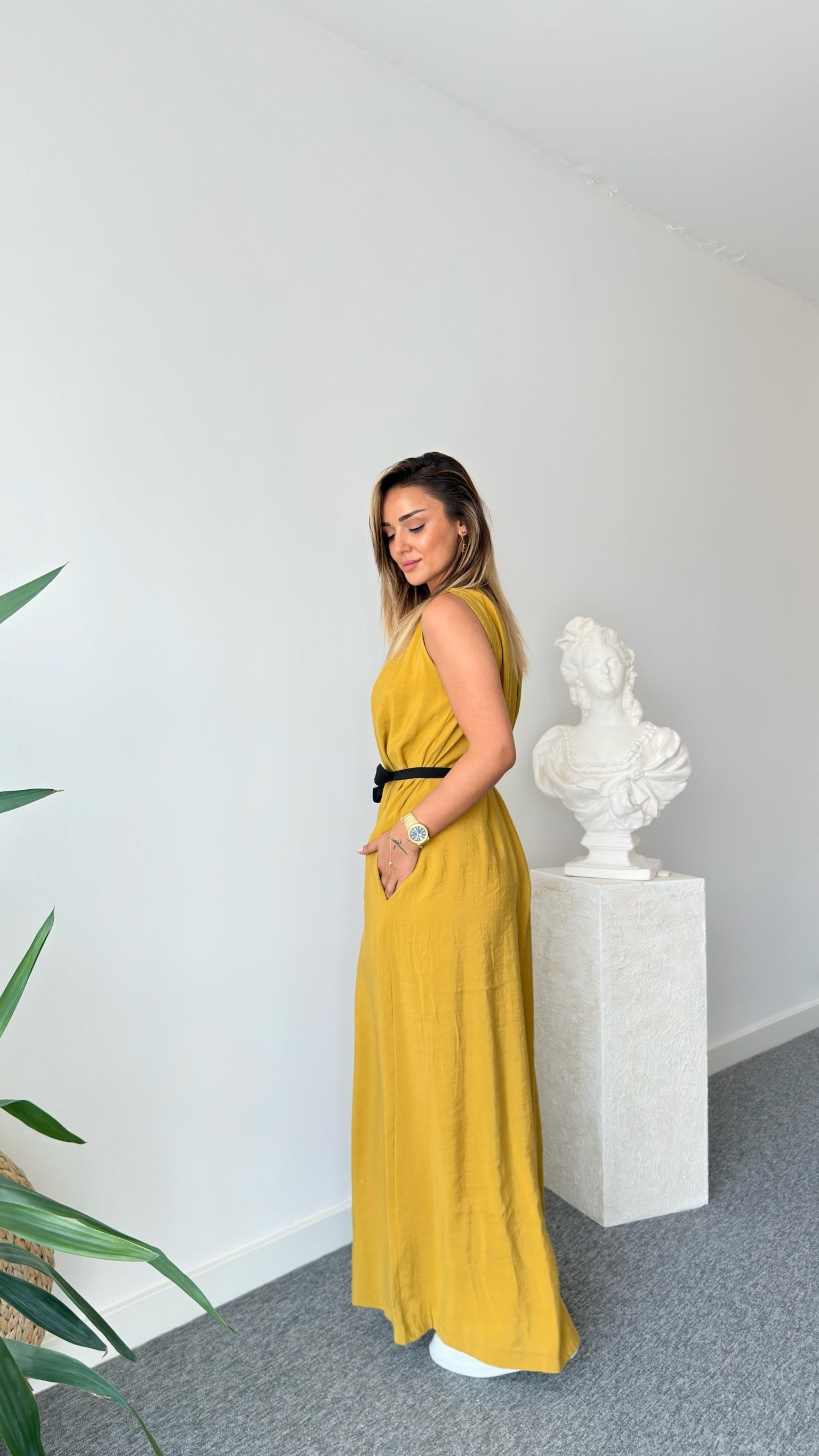Olive Maja Orj Marka Kuşaklı Tulum
