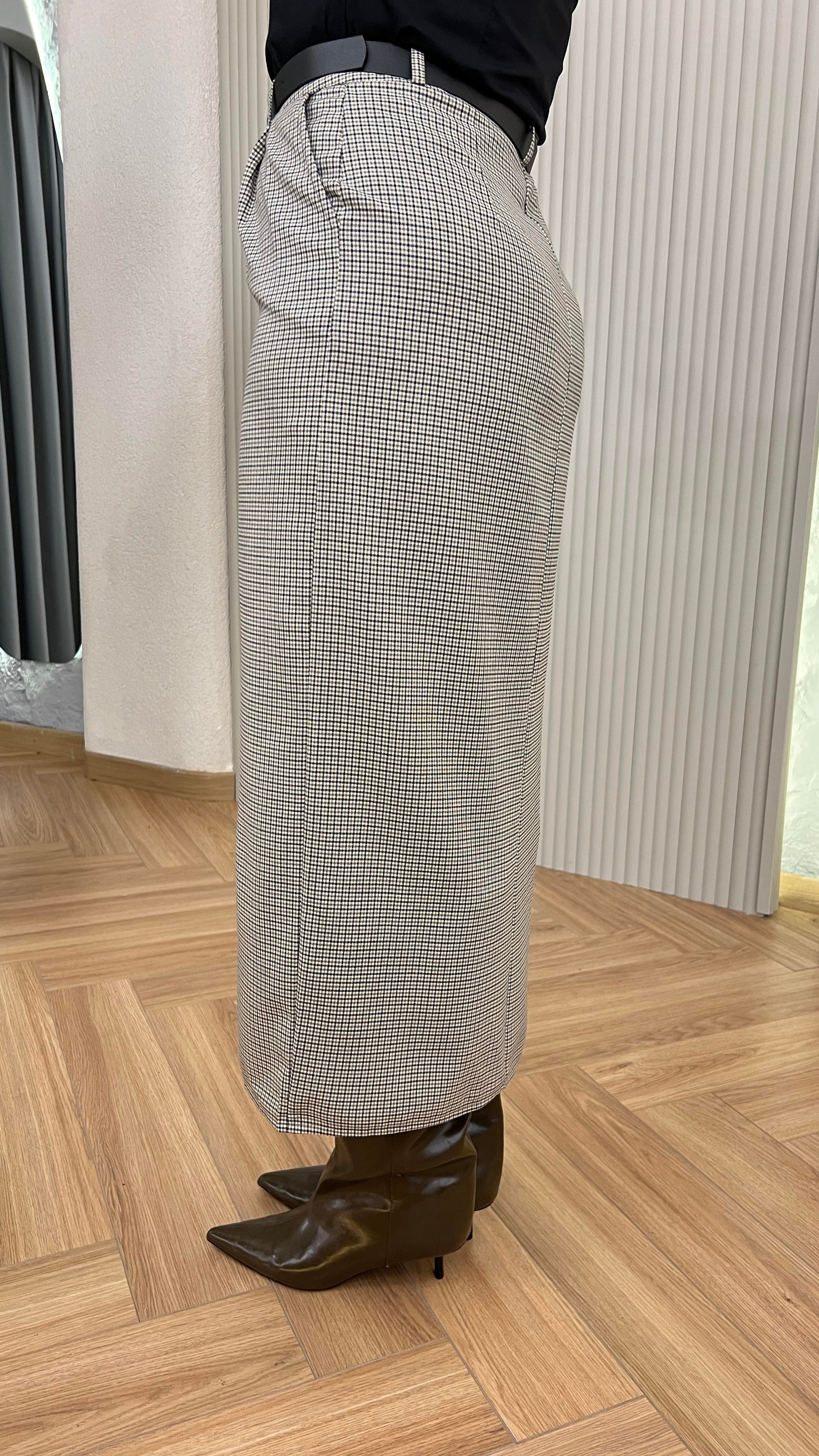 Lenox Yırtmaç Detaylı Kemerli Etek