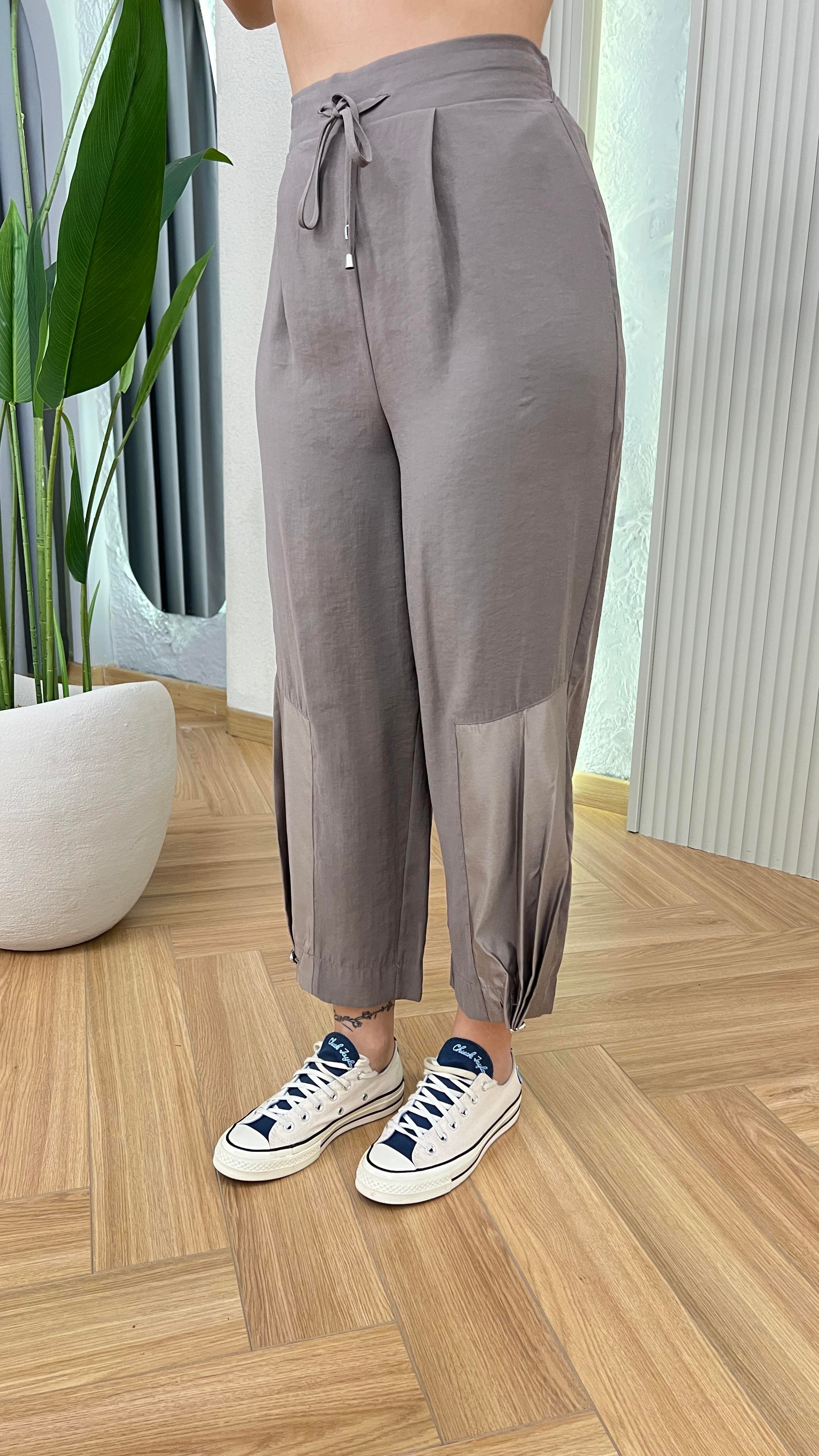 Vizon Resal Paraşüt Detaylı Arkası Lastikli Tensel Pantolon