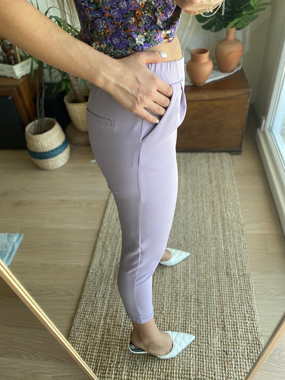 Lila Havuç Pantolon