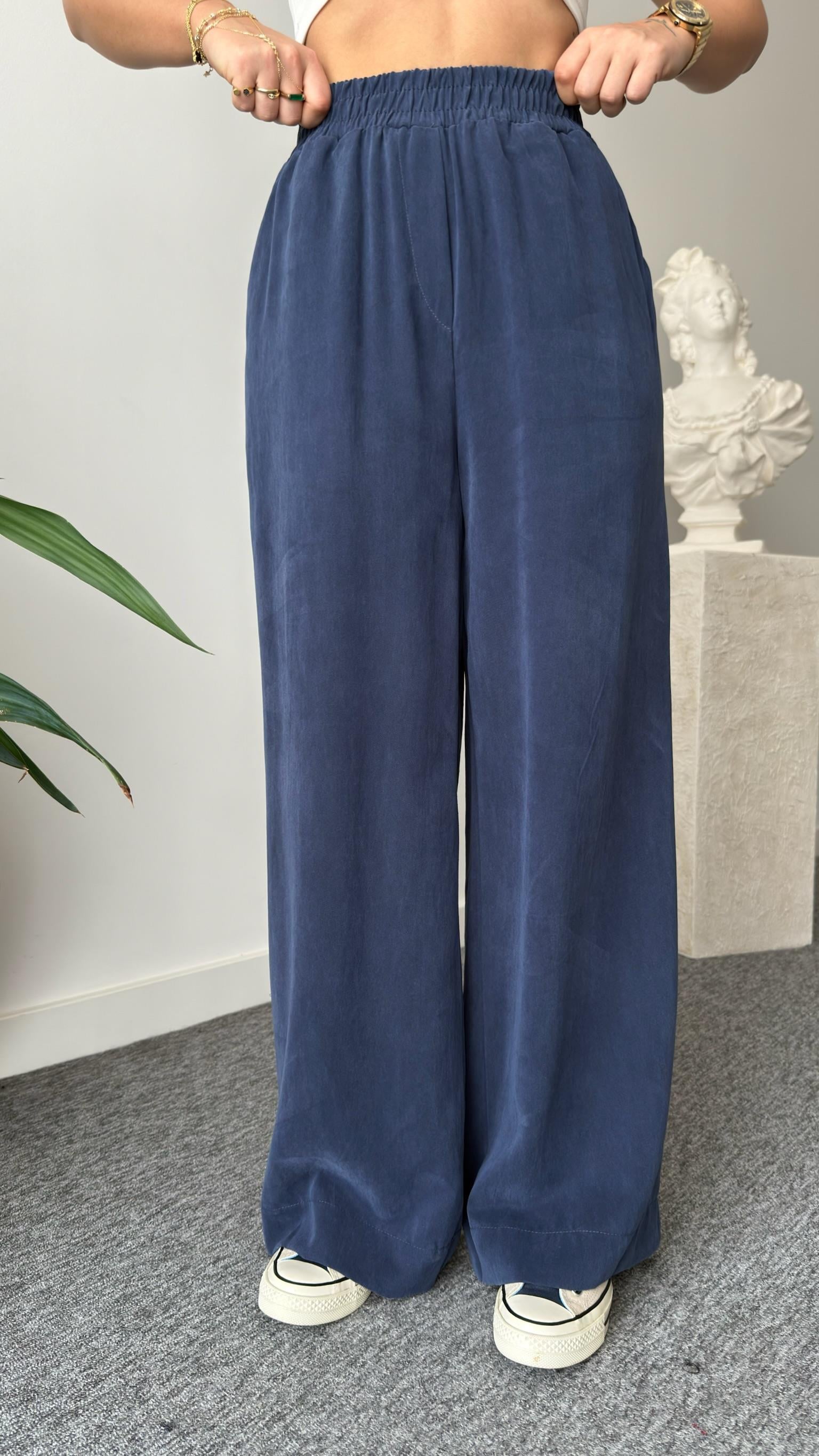 Lacivert Neva Bel Büzgülü Tensel Takım