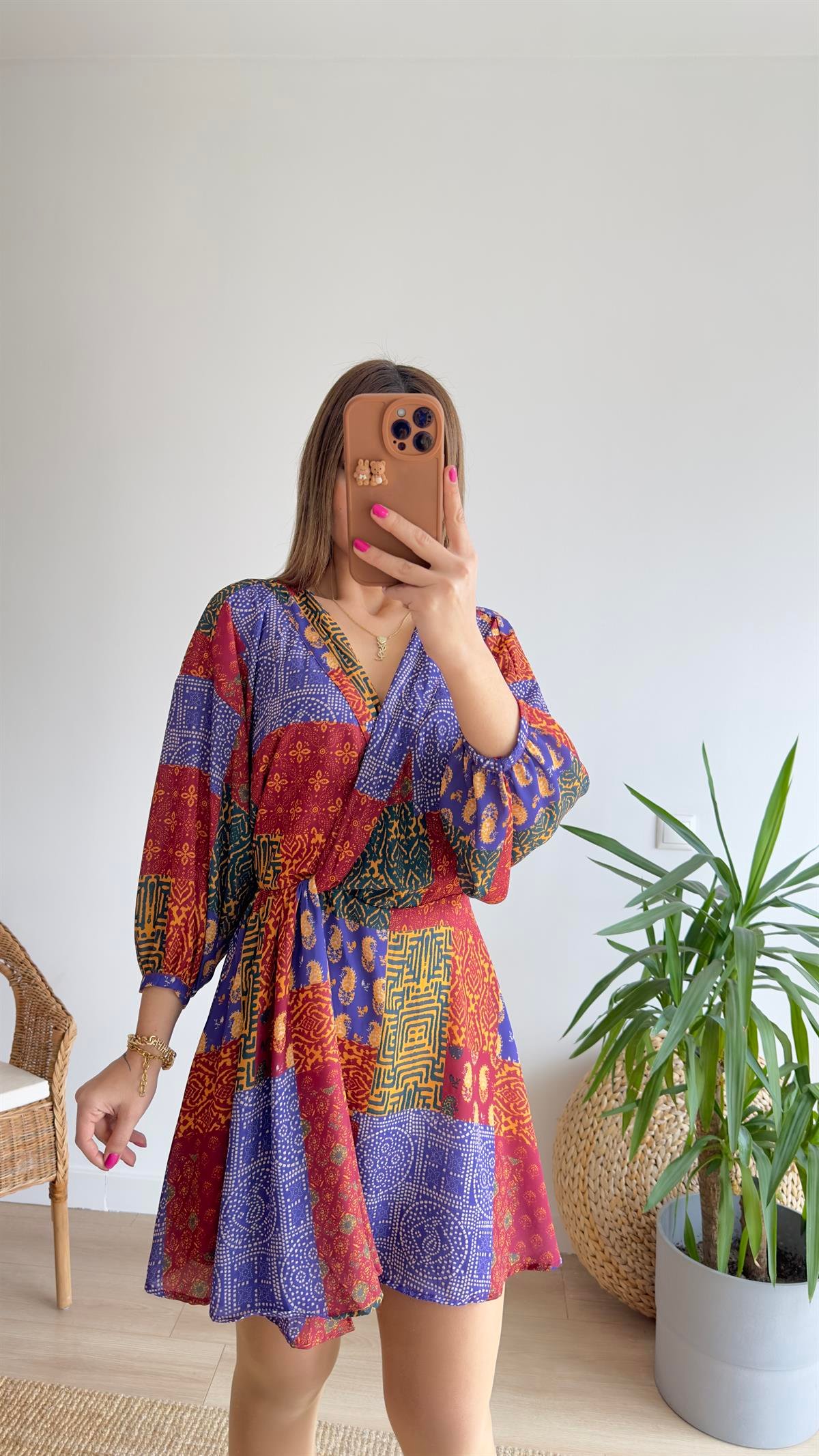 Luce Zra Model Etnik Desen Elbise 