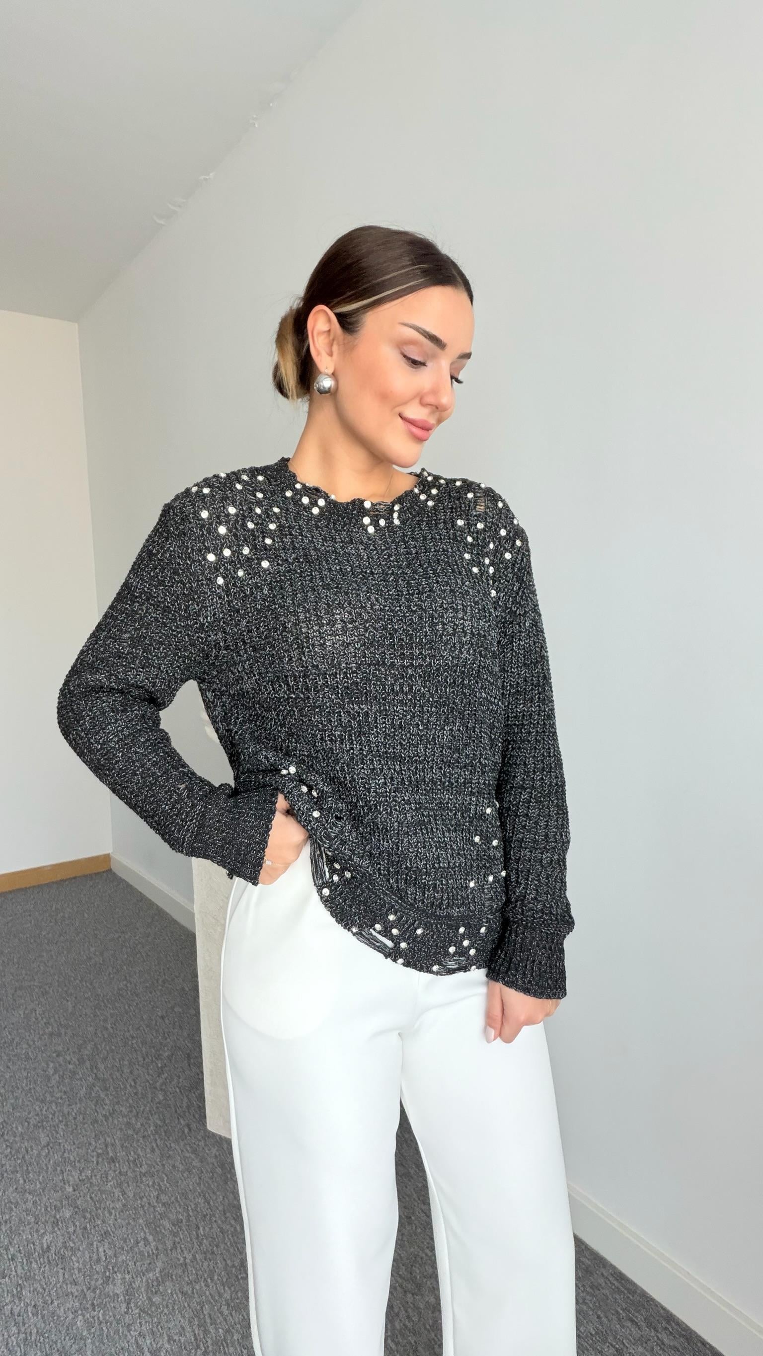 Lehan Tws Model Taş Detaylı Kazak