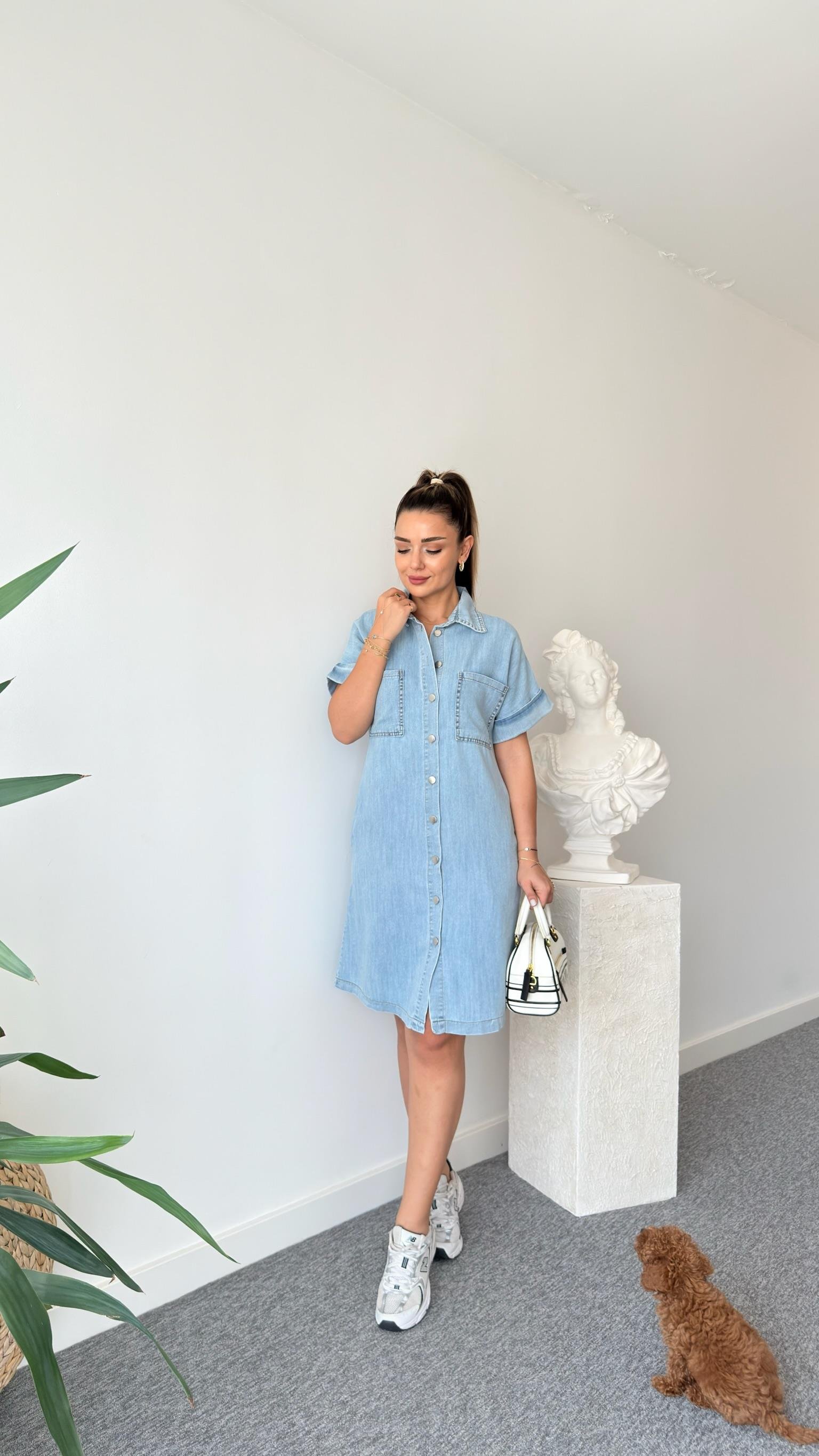 Rentals Cepli Mavi Tensel Elbise