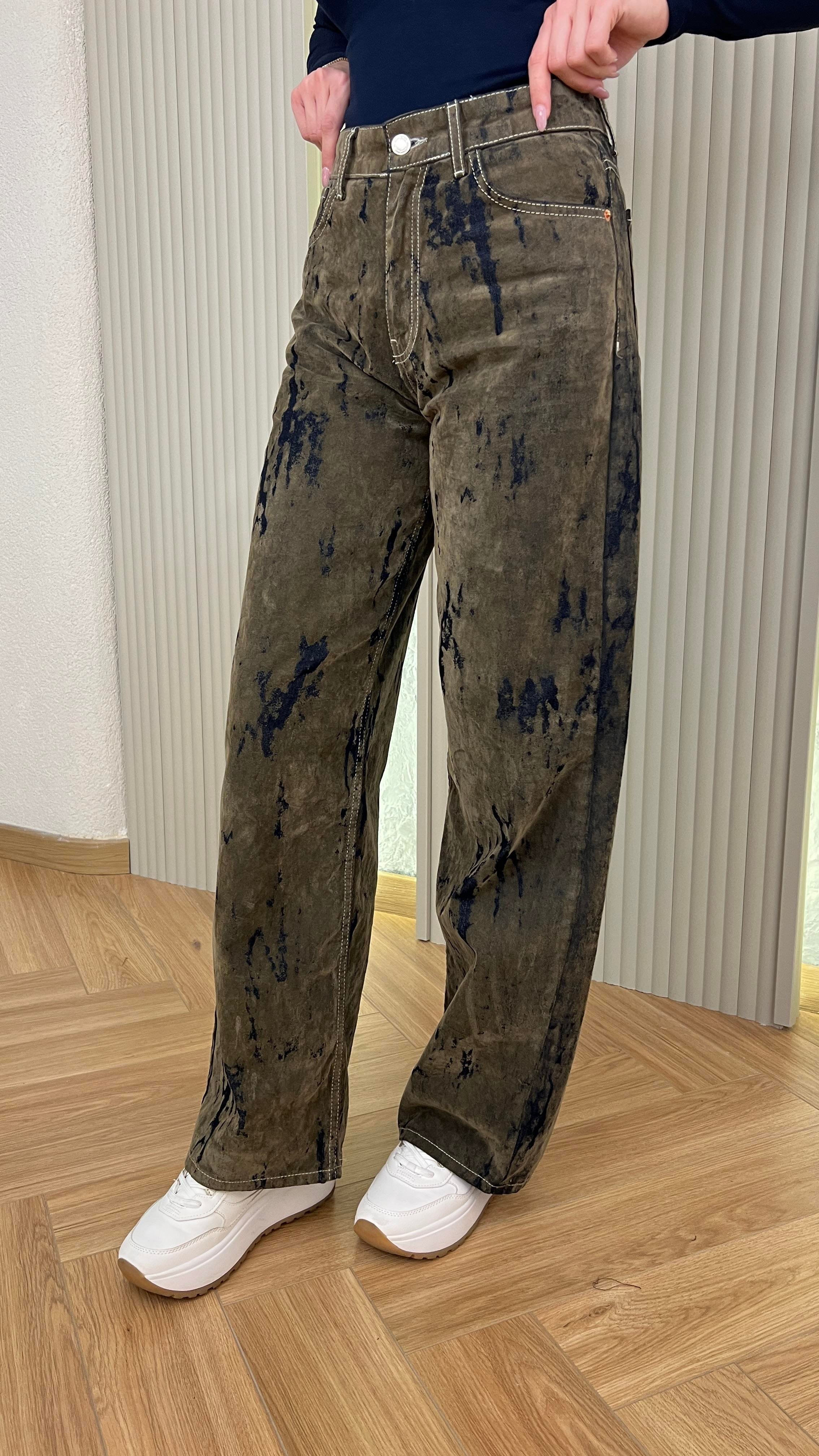 Arica Orj Marka Flok Baskı Jean