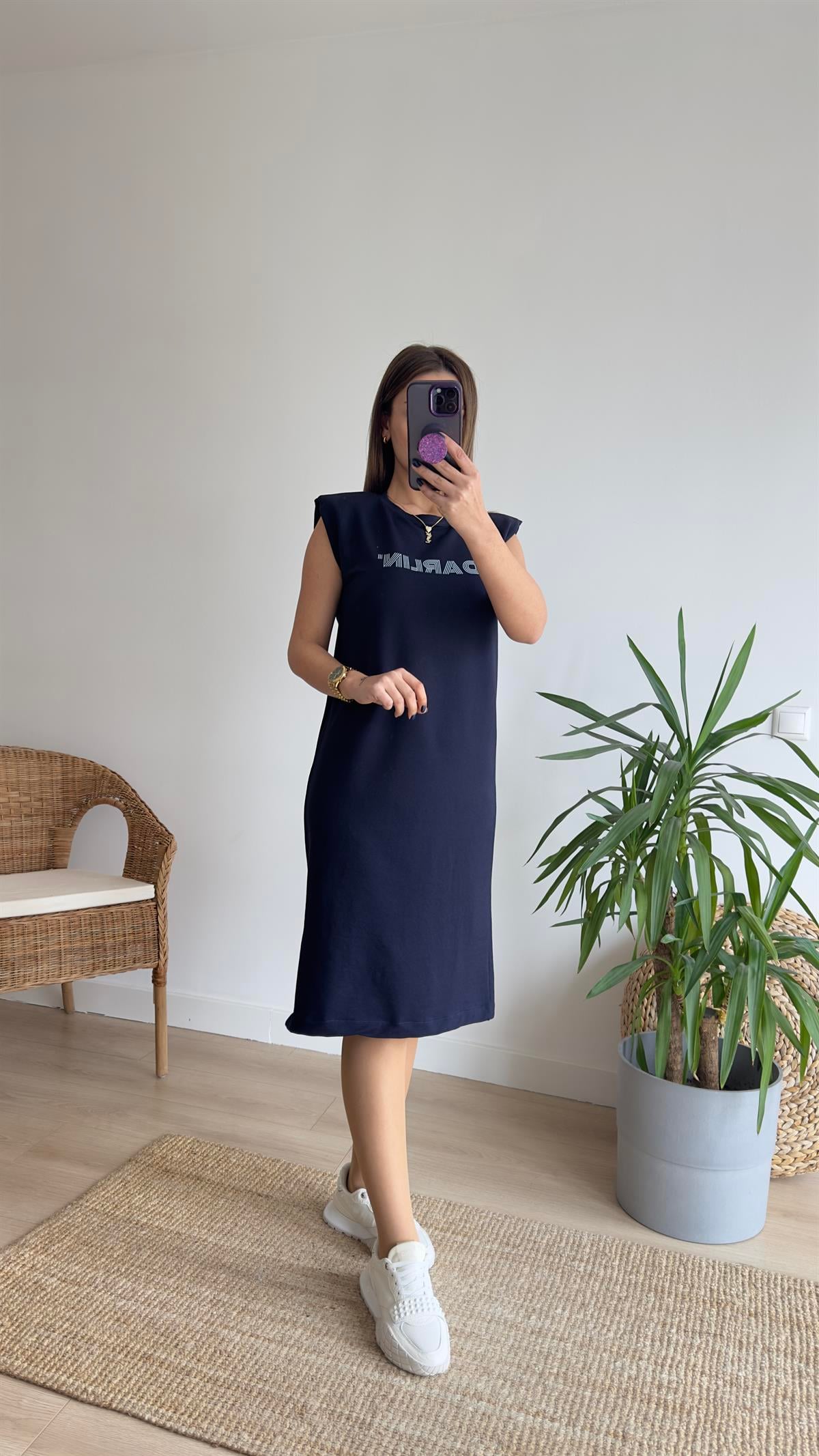 Darlin Vatkalı Basic Elbise 