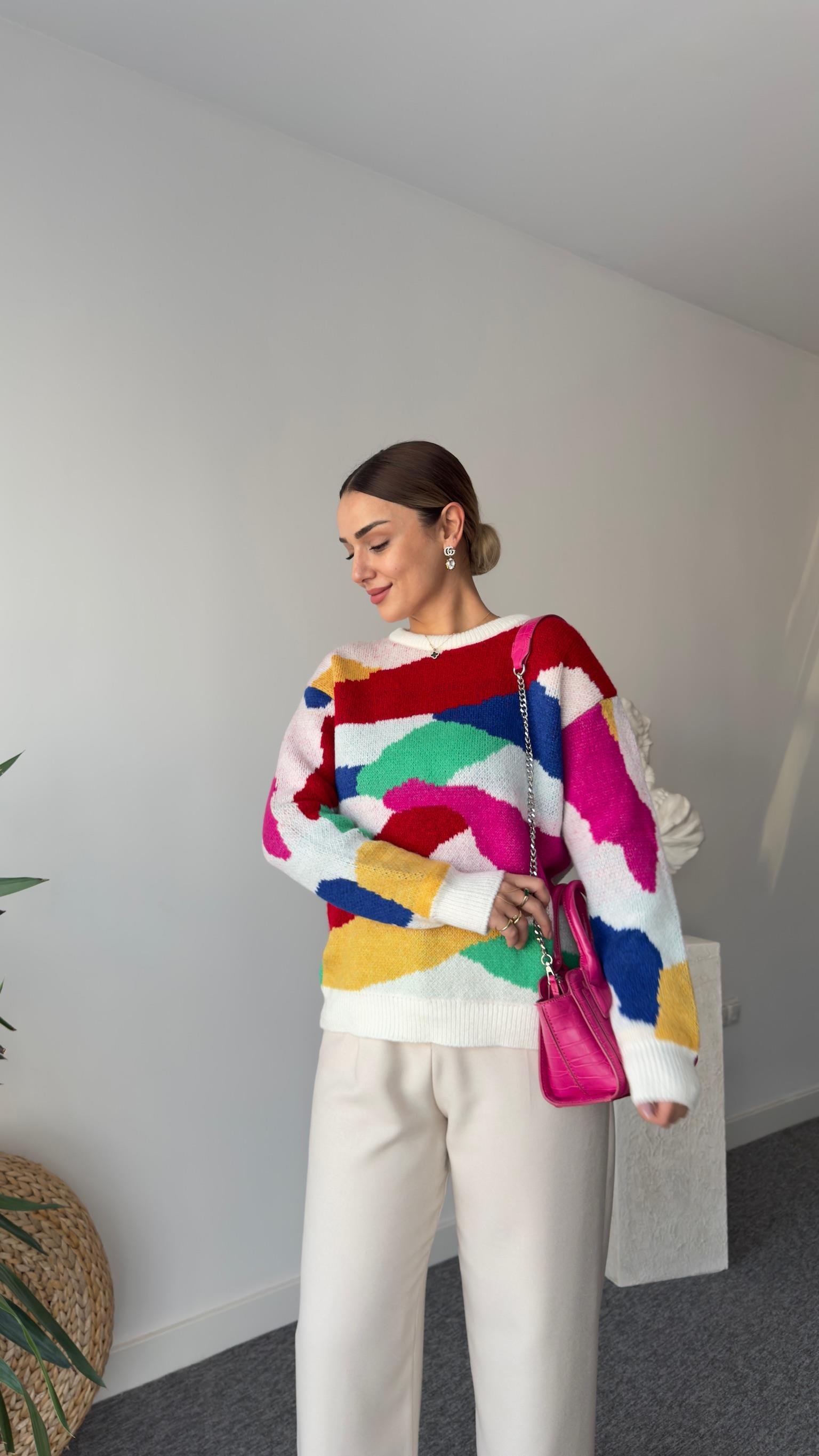 Derix Çok Renkli Kazak