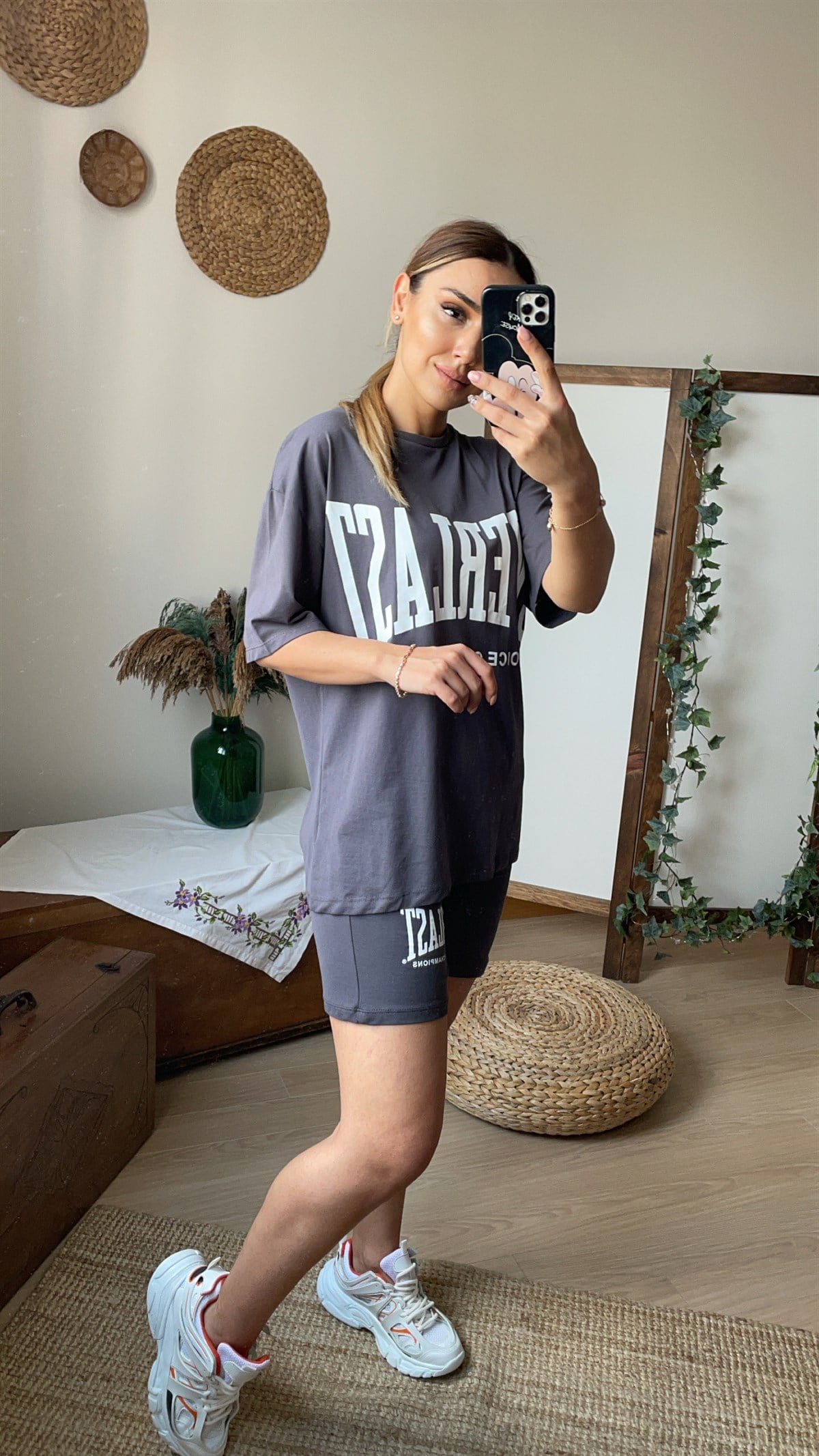 Antrasit Everlast Şortlu Takım