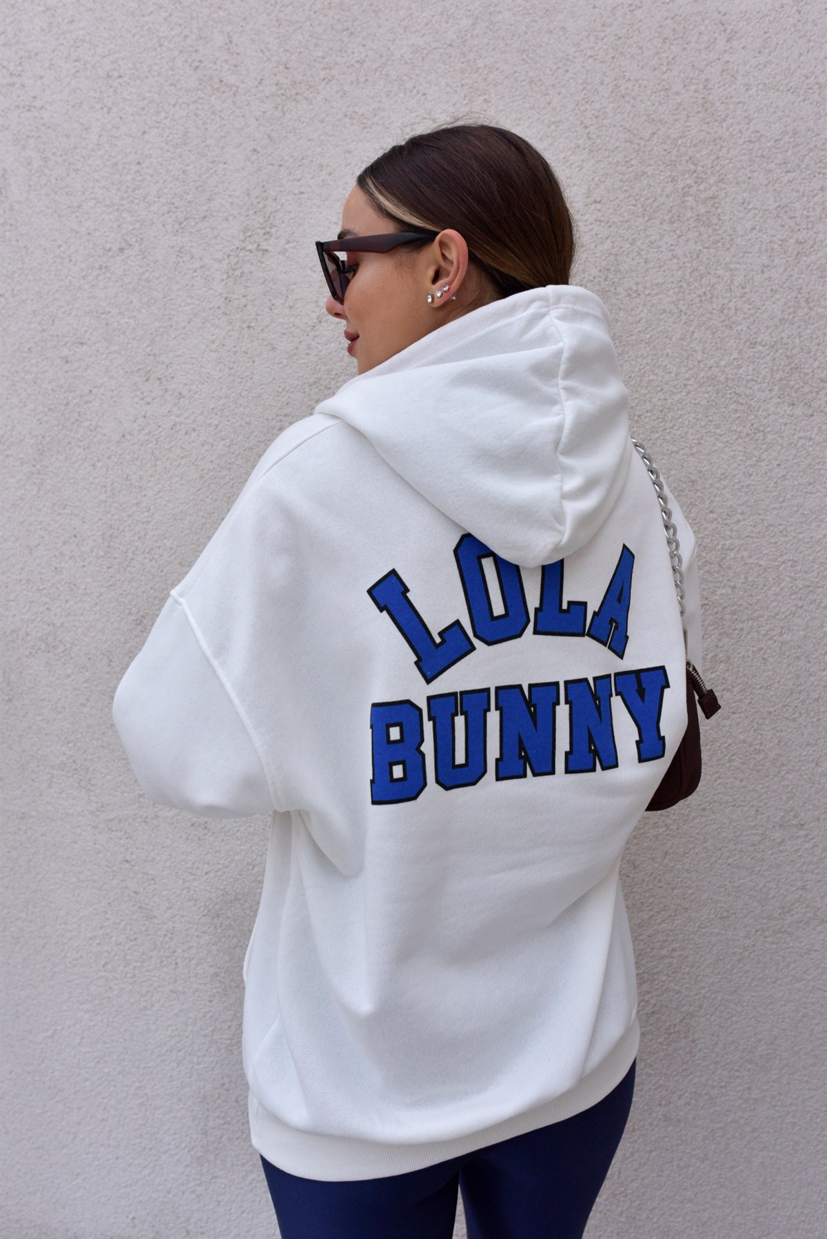 Lola Bunny Baskılı Beyaz Sweatshirt