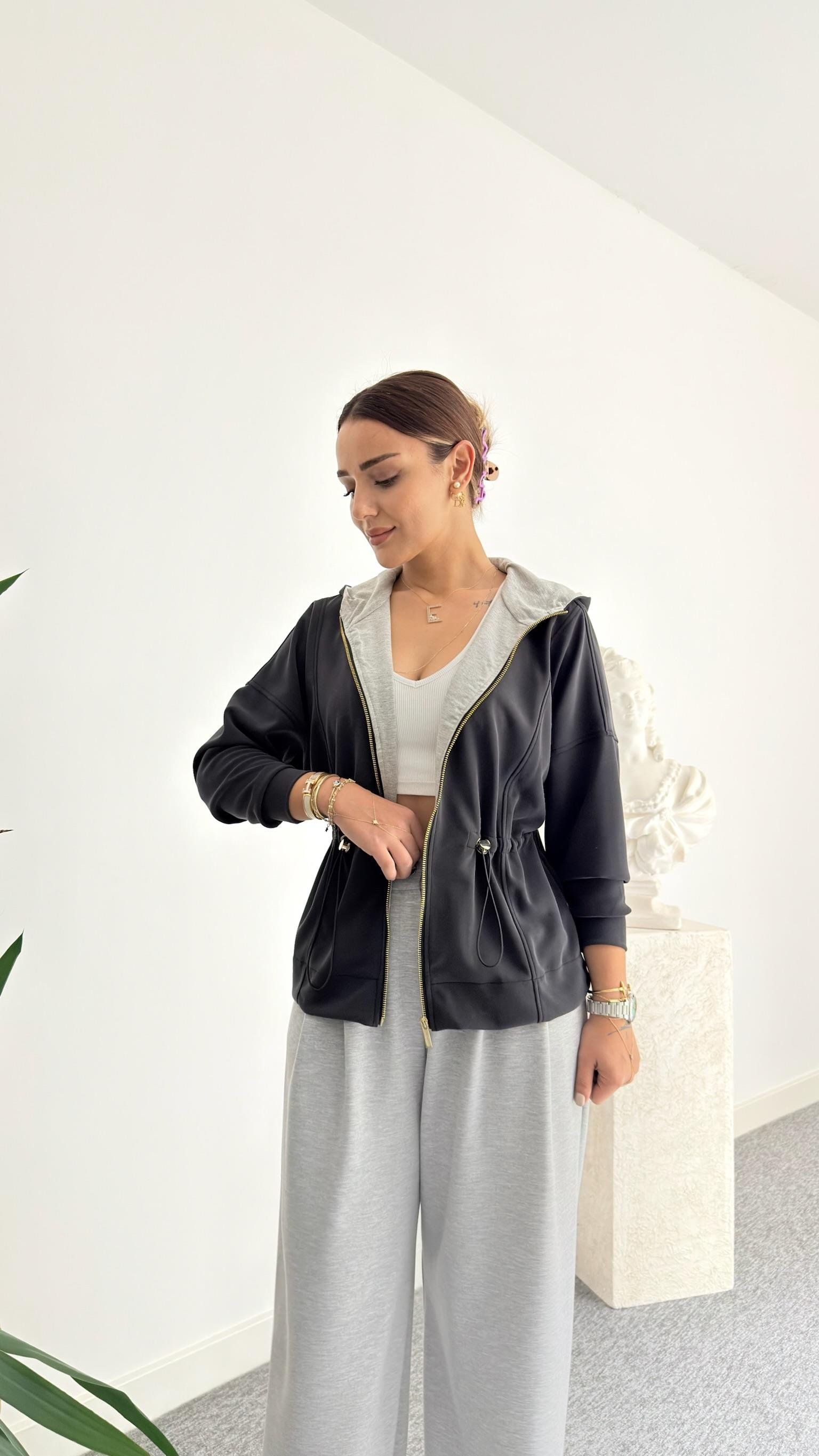 Seine Marka Model Bel Büzgülü Modal Ceket