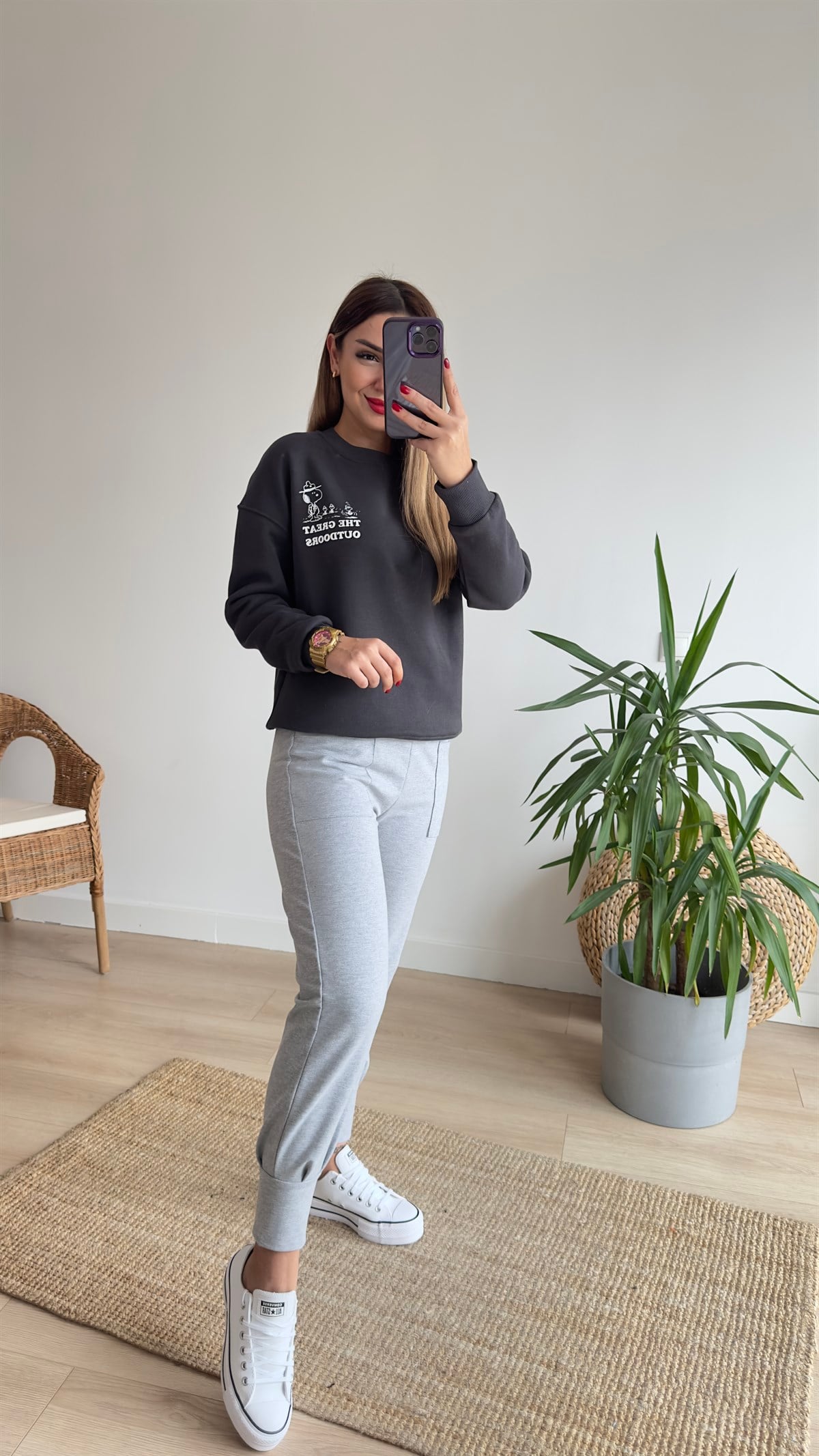 Snoopy Baskılı Sweatshirt