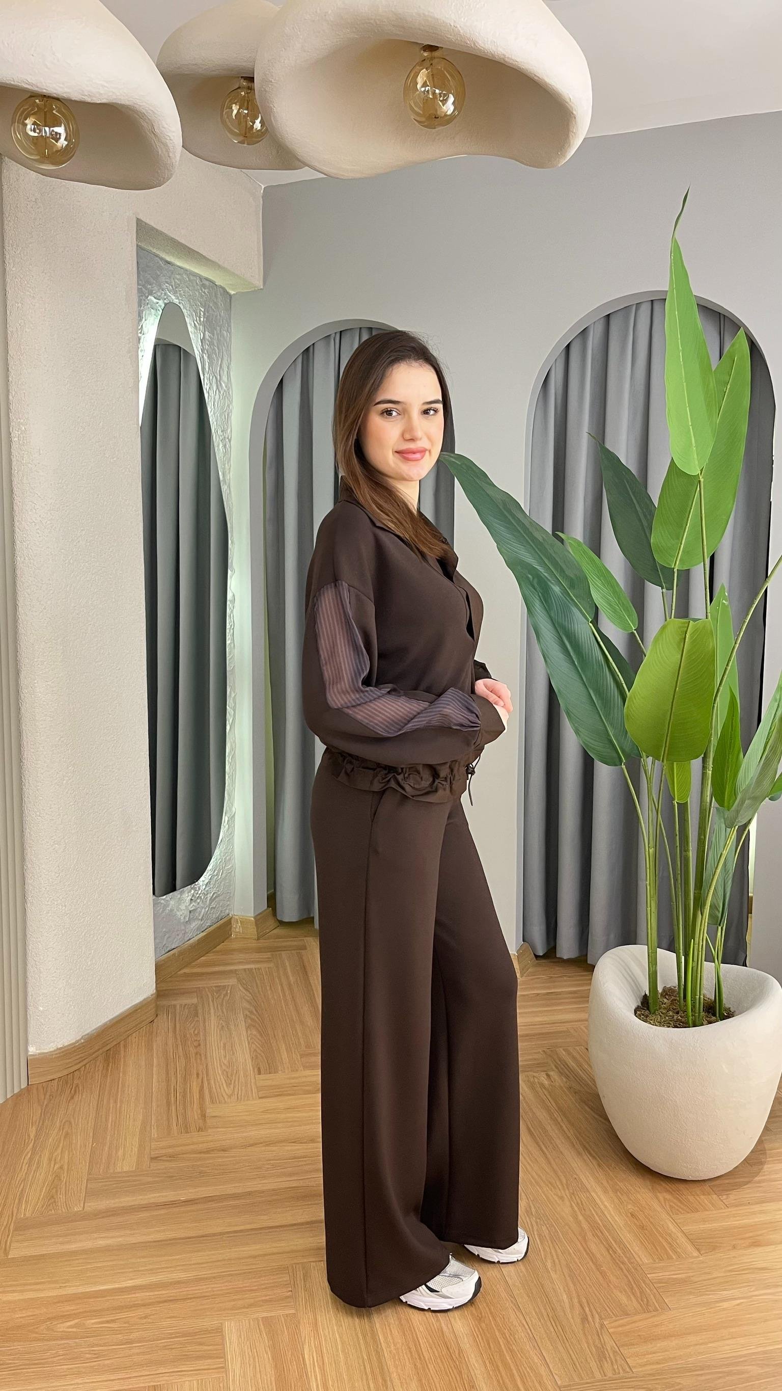 Santino Kollar Organze Gömlek Yaka Modal Takım