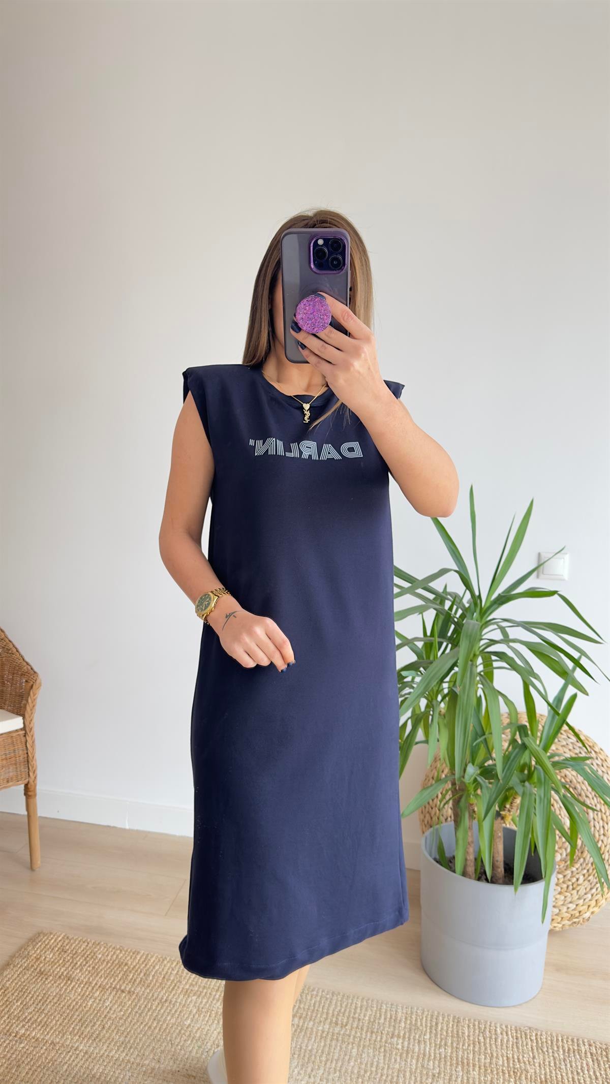 Darlin Vatkalı Basic Elbise 