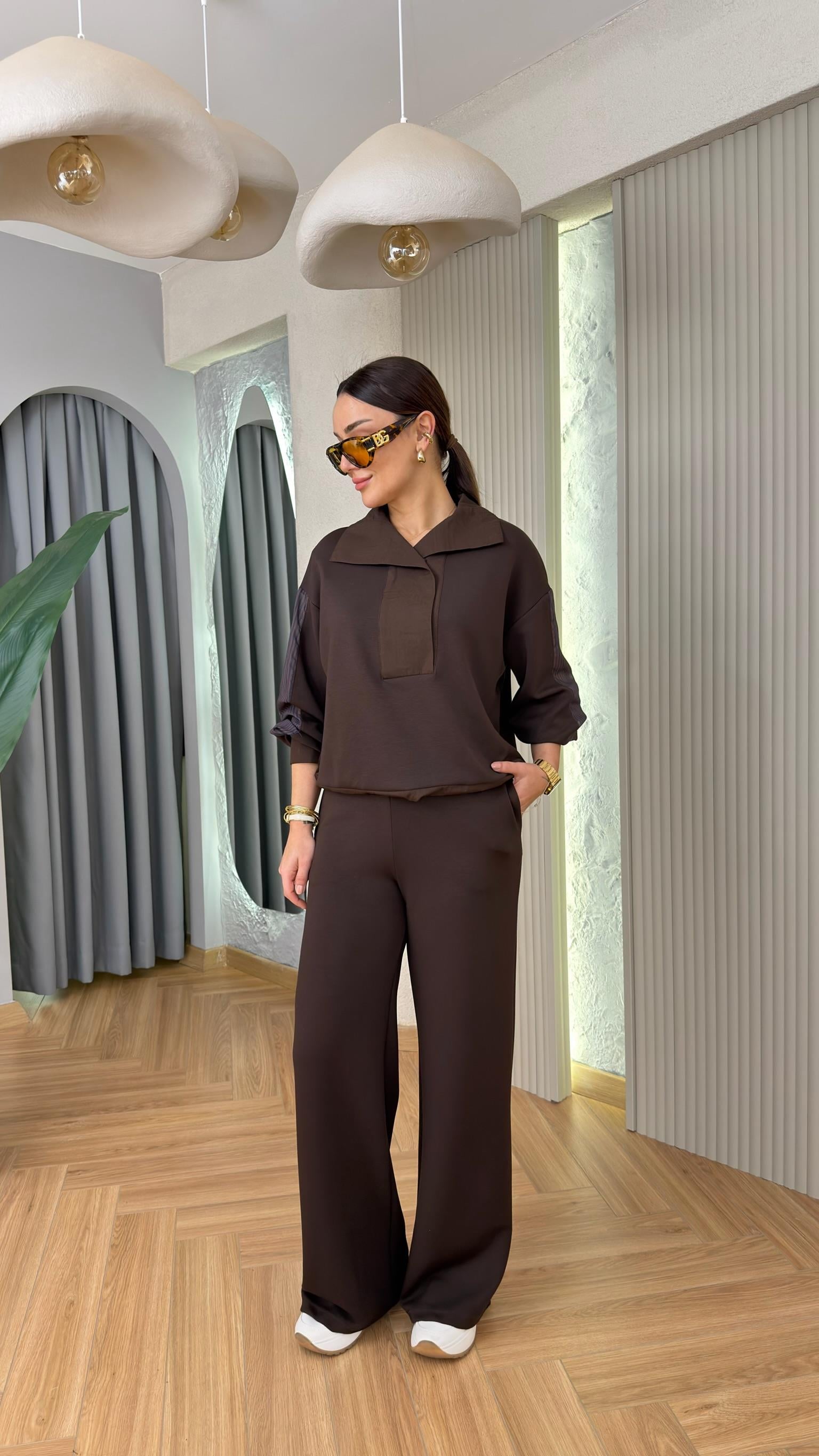 Santino Kollar Organze Gömlek Yaka Modal Takım