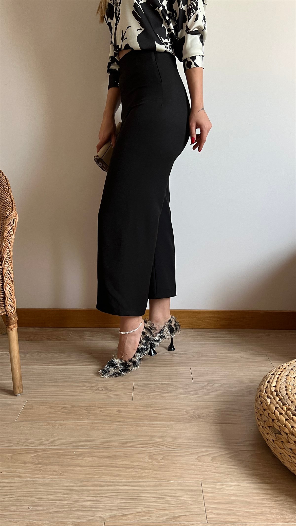 Siyah Culotte Pantolon