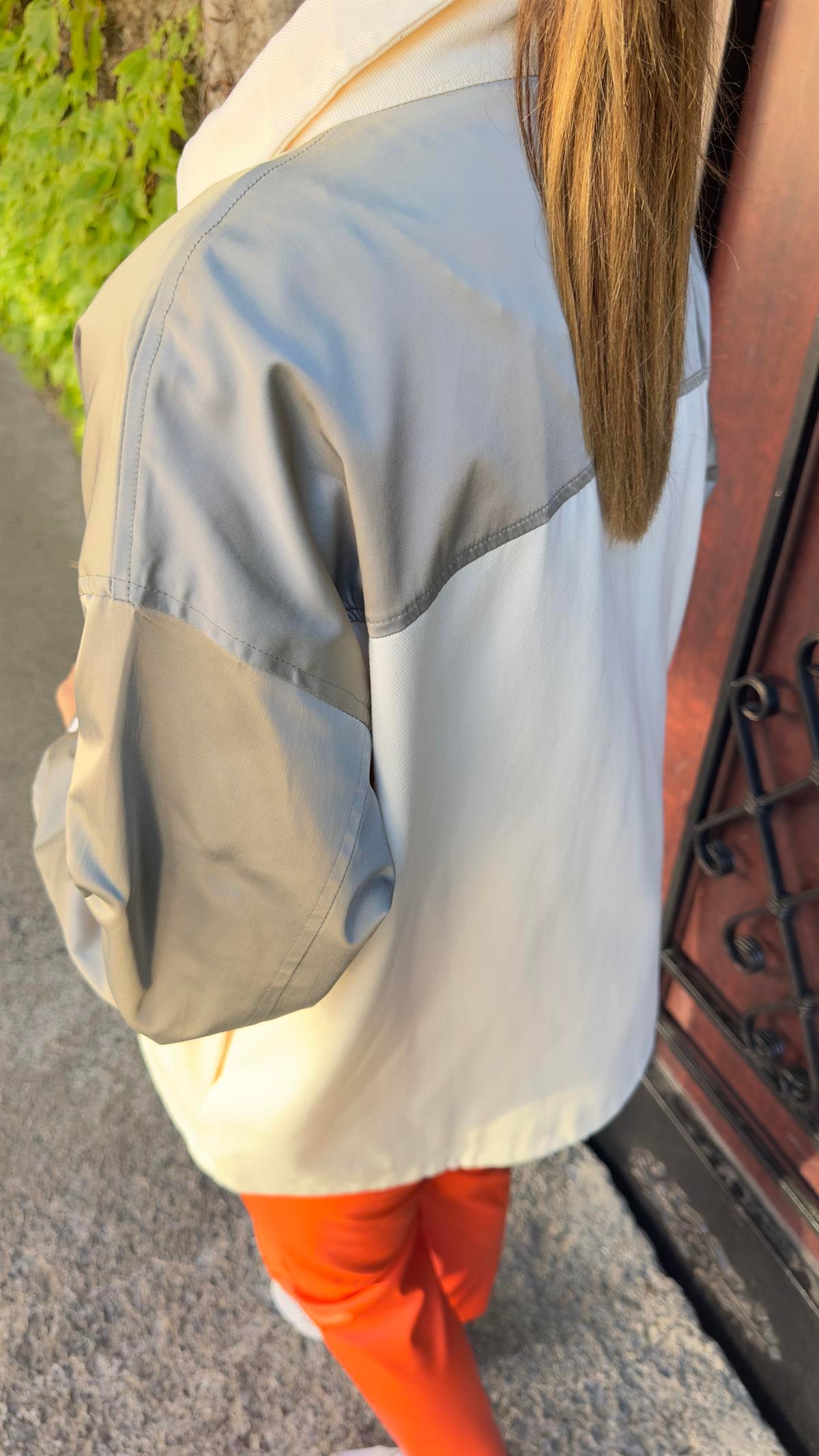 Orj Model Turuncu Şerit Garnili Ceket